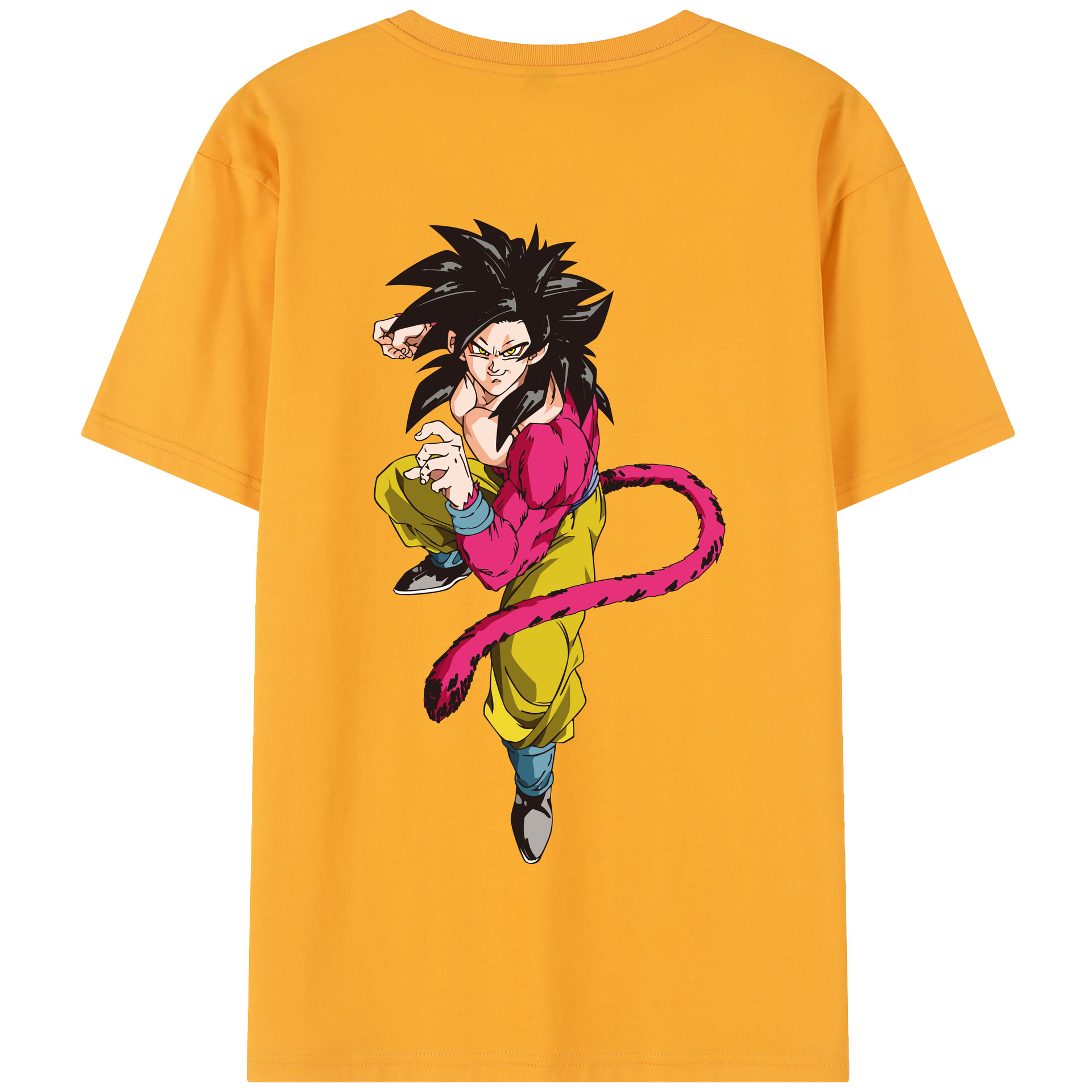 （画像用） ドラゴンボール 孫悟空（そん ごくう）Son Goku カカロット DRAGON BALL Kakarotto 綿100％半袖Tシャツ（背面プリント）