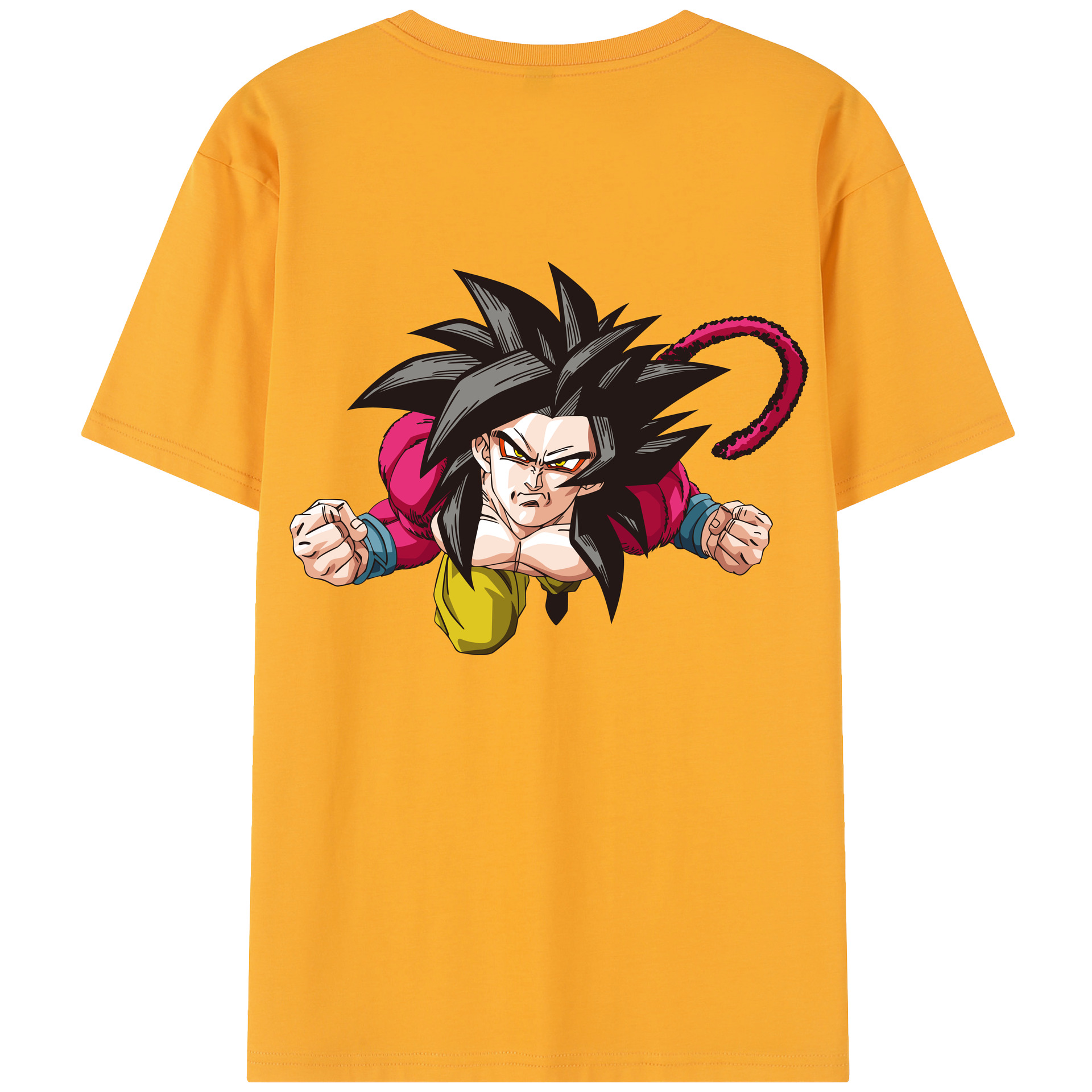 （画像用） ドラゴンボール 孫悟空（そん ごくう）Son Goku カカロット DRAGON BALL Kakarotto 綿100％半袖Tシャツ（背面プリント）