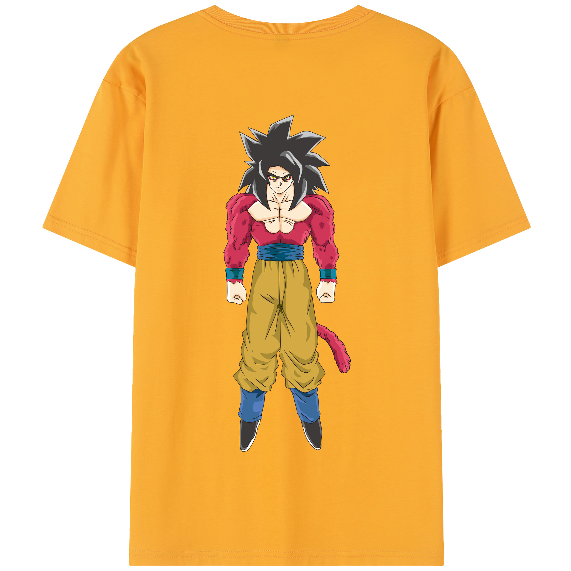 （画像用） ドラゴンボール 孫悟空（そん ごくう）Son Goku カカロット DRAGON BALL Kakarotto 綿100％半袖Tシャツ（背面プリント）