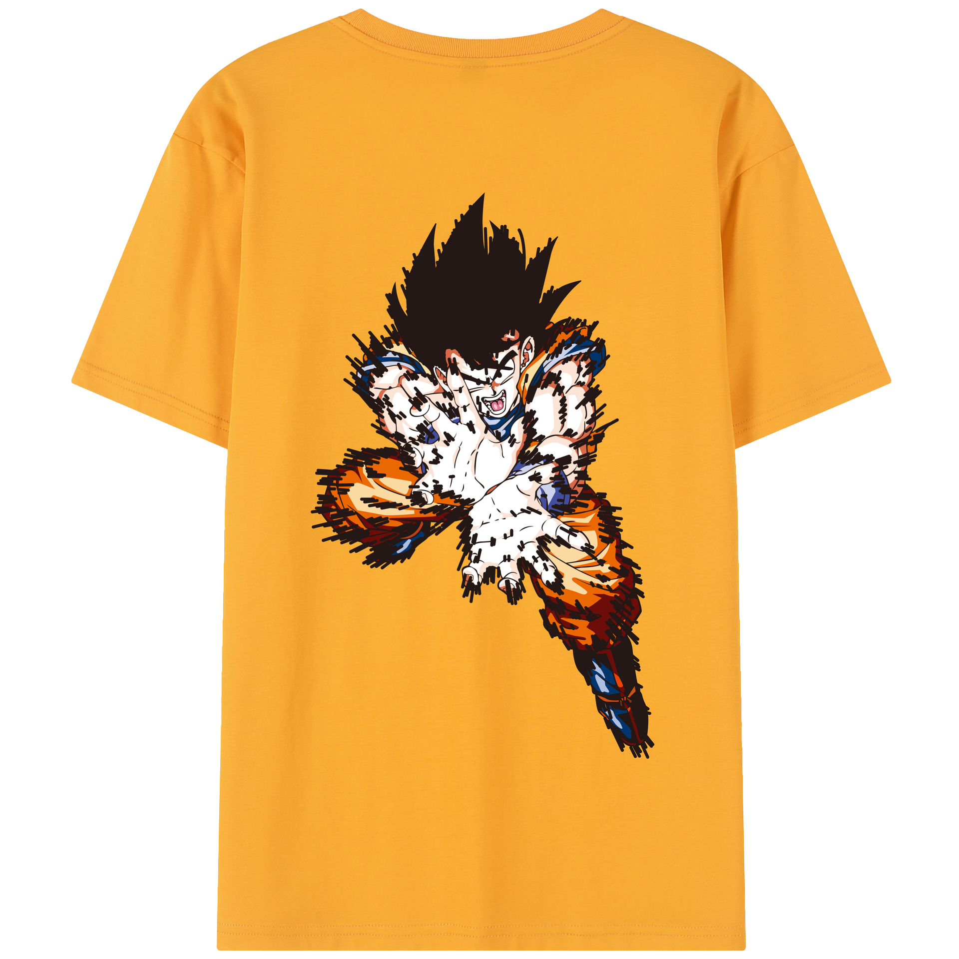 （画像用） ドラゴンボール 孫悟空（そん ごくう）Son Goku カカロット DRAGON BALL Kakarotto 綿100％半袖Tシャツ（背面プリント）