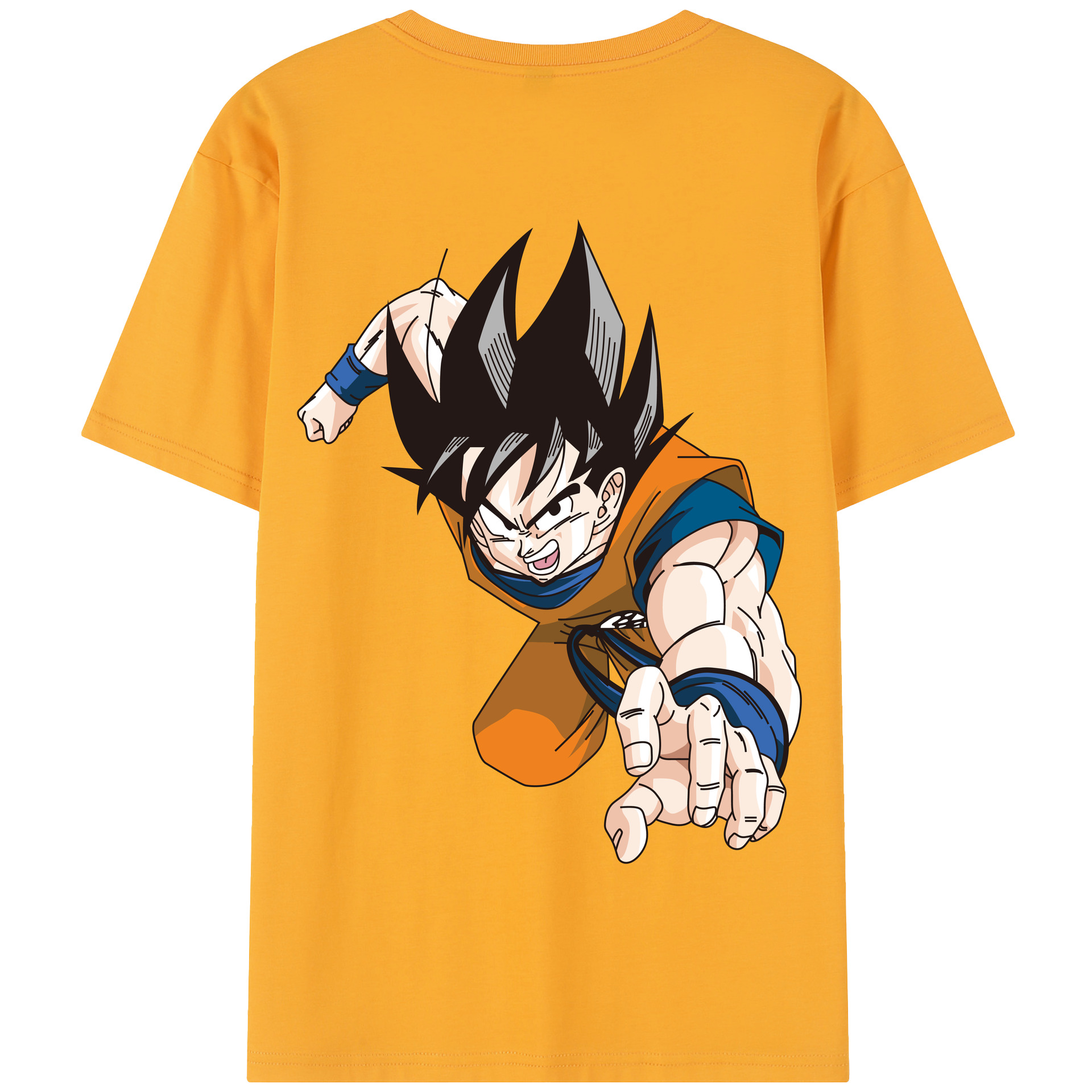 （画像用） ドラゴンボール 孫悟空（そん ごくう）Son Goku カカロット DRAGON BALL Kakarotto 綿100％半袖Tシャツ（背面プリント）