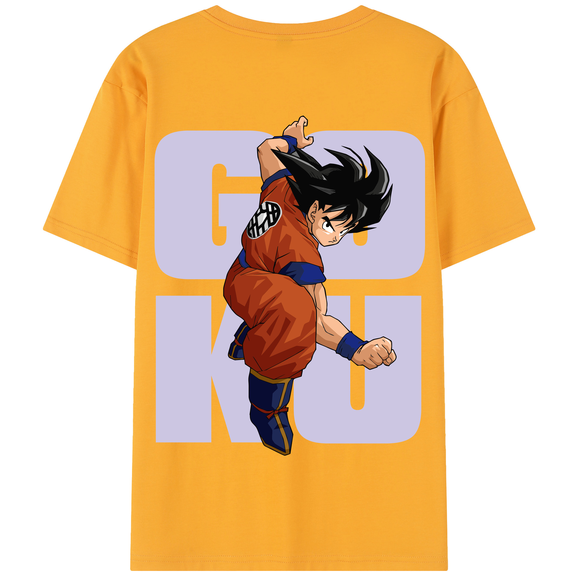 （画像用） ドラゴンボール 孫悟空（そん ごくう）Son Goku カカロット DRAGON BALL Kakarotto 綿100％半袖Tシャツ（背面プリント）