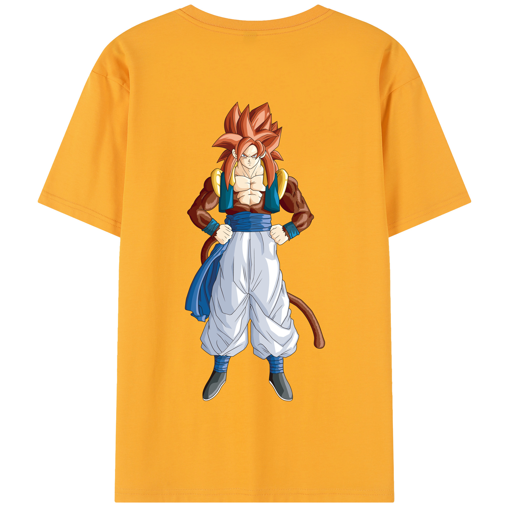 （画像用） ドラゴンボール 孫悟空（そん ごくう）Son Goku カカロット DRAGON BALL Kakarotto 綿100％半袖Tシャツ（背面プリント）