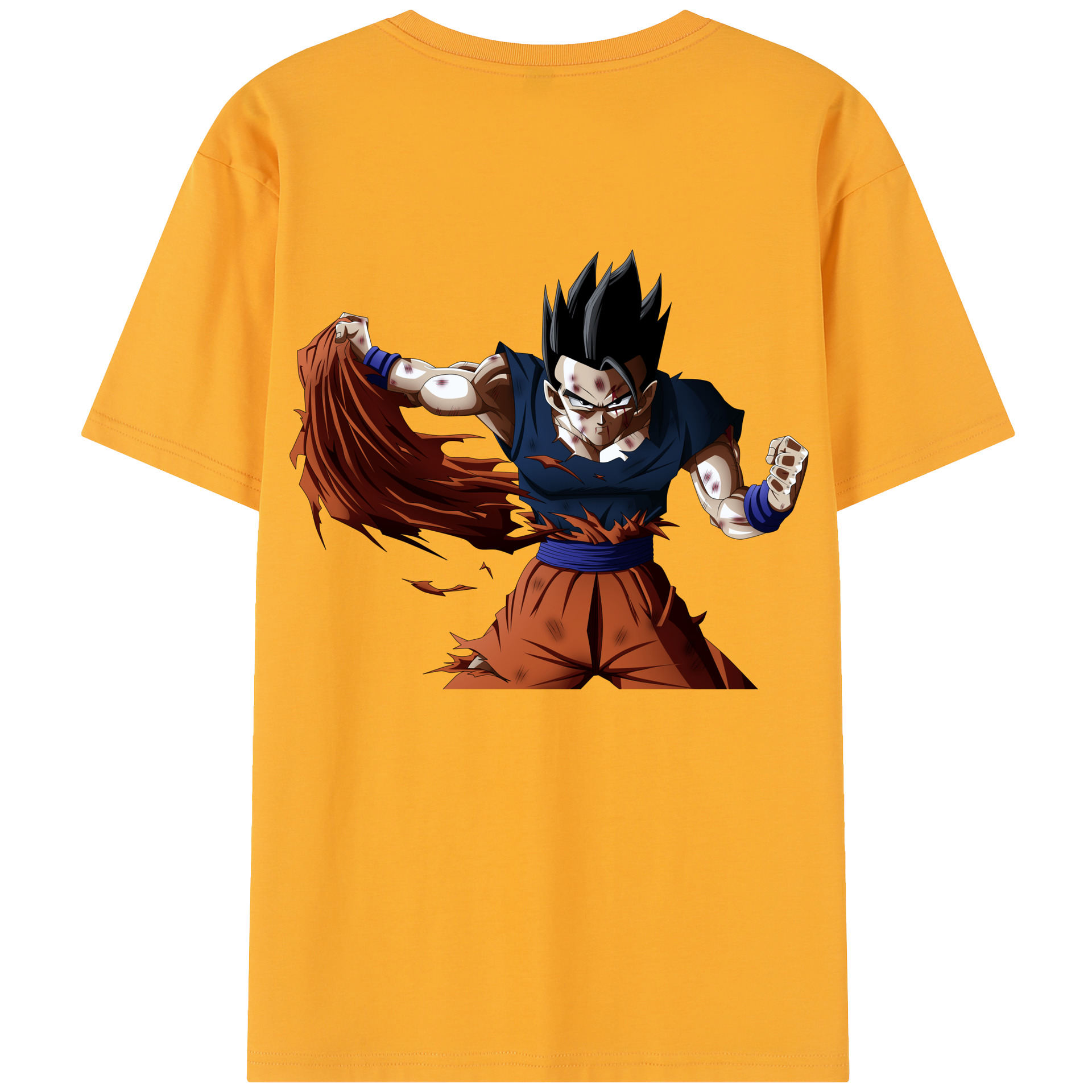 （画像用） ドラゴンボール ベジータ四世（Bejīta Yonsei）DRAGON BALL Vegeta IV 綿100％半袖Tシャツ（背面プリント）