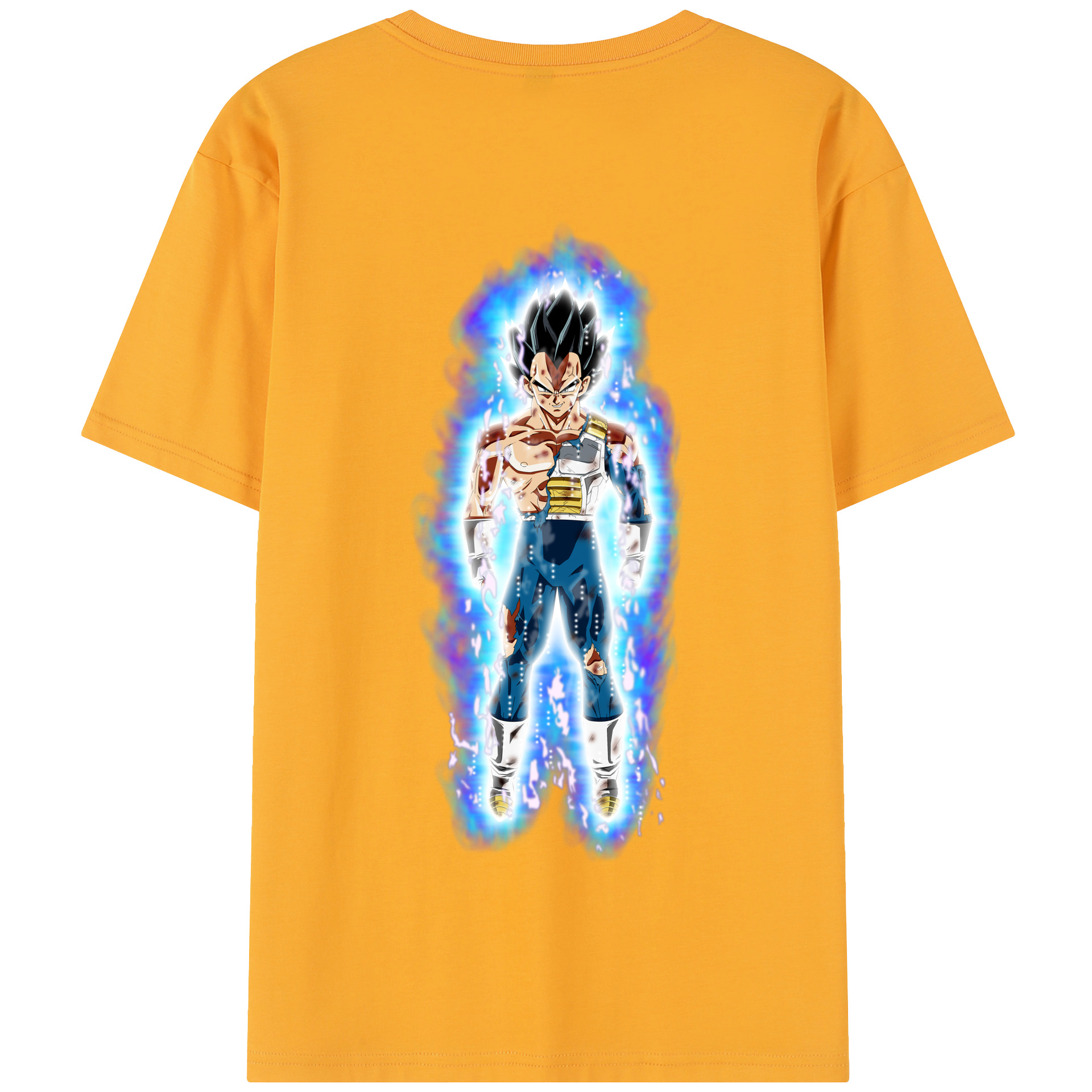 （画像用） ドラゴンボール ベジータ四世（Bejīta Yonsei）DRAGON BALL Vegeta IV 綿100％半袖Tシャツ（背面プリント）
