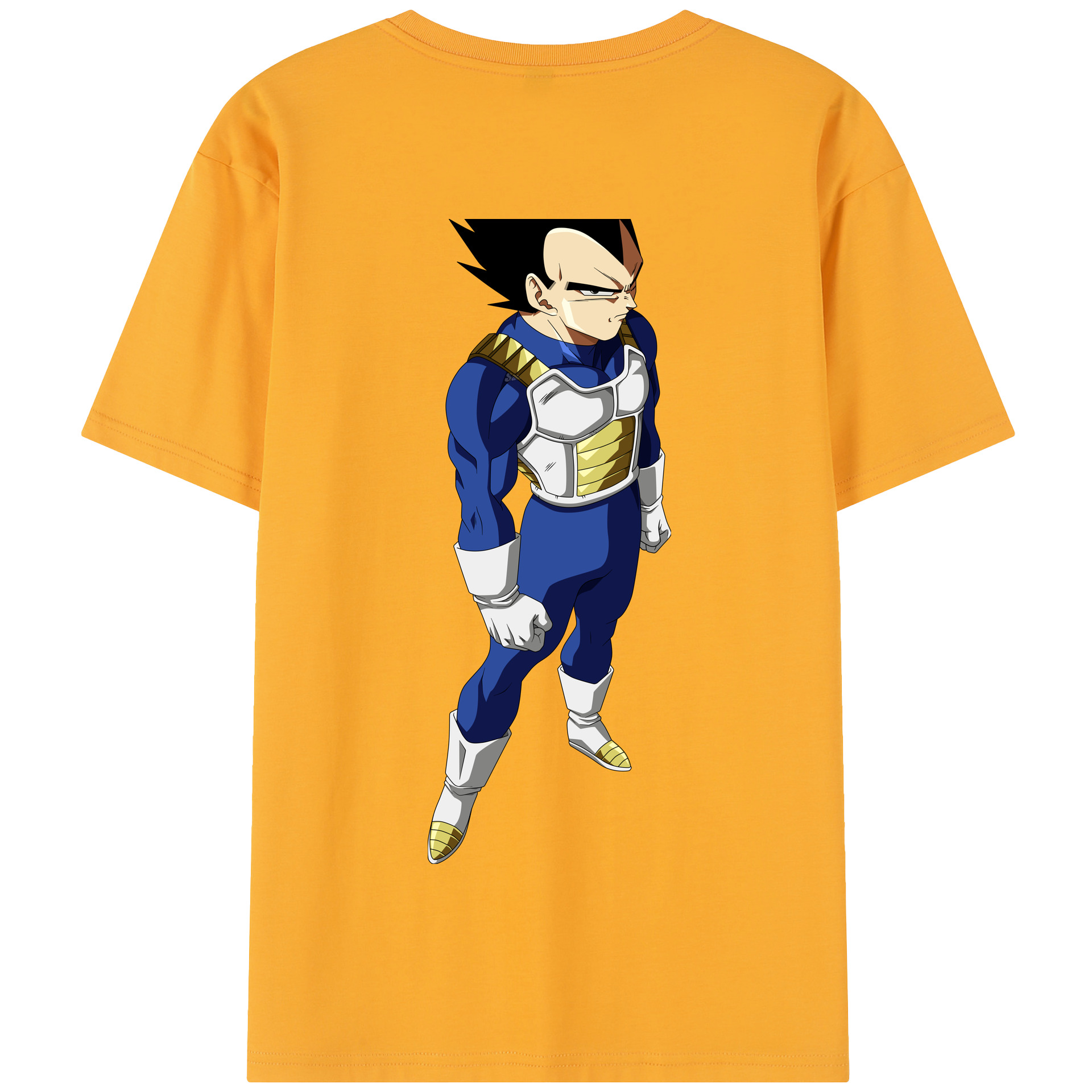 （画像用） ドラゴンボール ベジータ四世（Bejīta Yonsei）DRAGON BALL Vegeta IV 綿100％半袖Tシャツ（背面プリント）