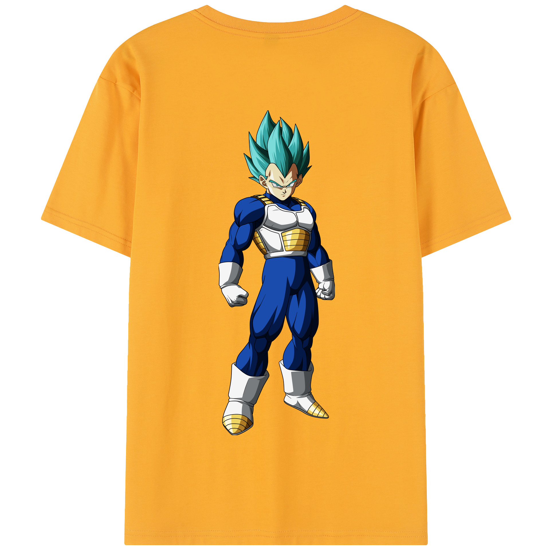 （画像用） ドラゴンボール ベジータ四世（Bejīta Yonsei）DRAGON BALL Vegeta IV 綿100％半袖Tシャツ（背面プリント）