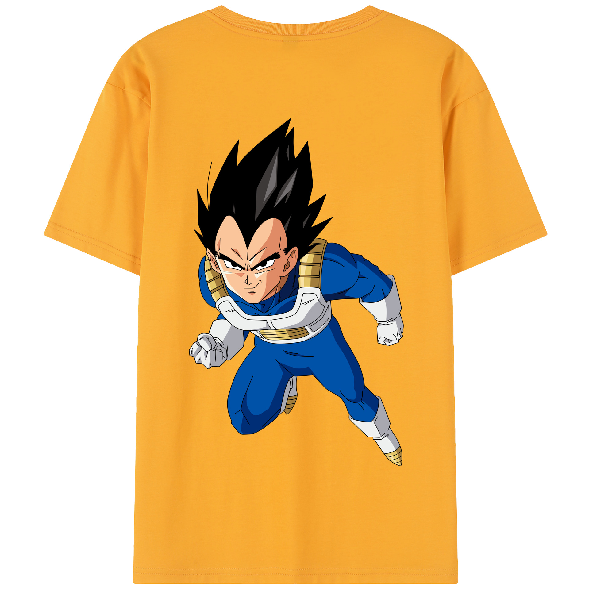（画像用） ドラゴンボール ベジータ四世（Bejīta Yonsei）DRAGON BALL Vegeta IV 綿100％半袖Tシャツ（背面プリント）