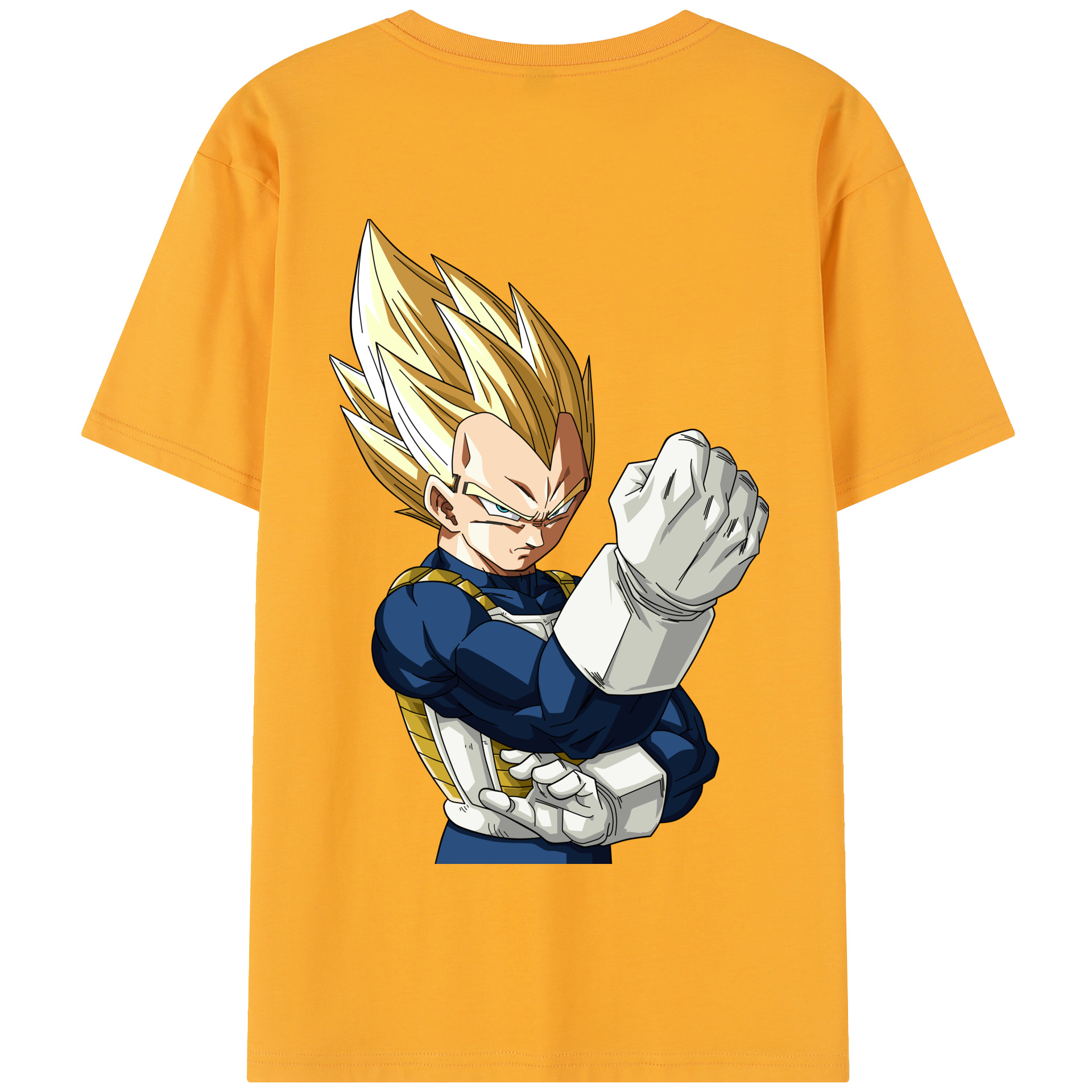 （画像用） ドラゴンボール ベジータ四世（Bejīta Yonsei）DRAGON BALL Vegeta IV 綿100％半袖Tシャツ（背面プリント）