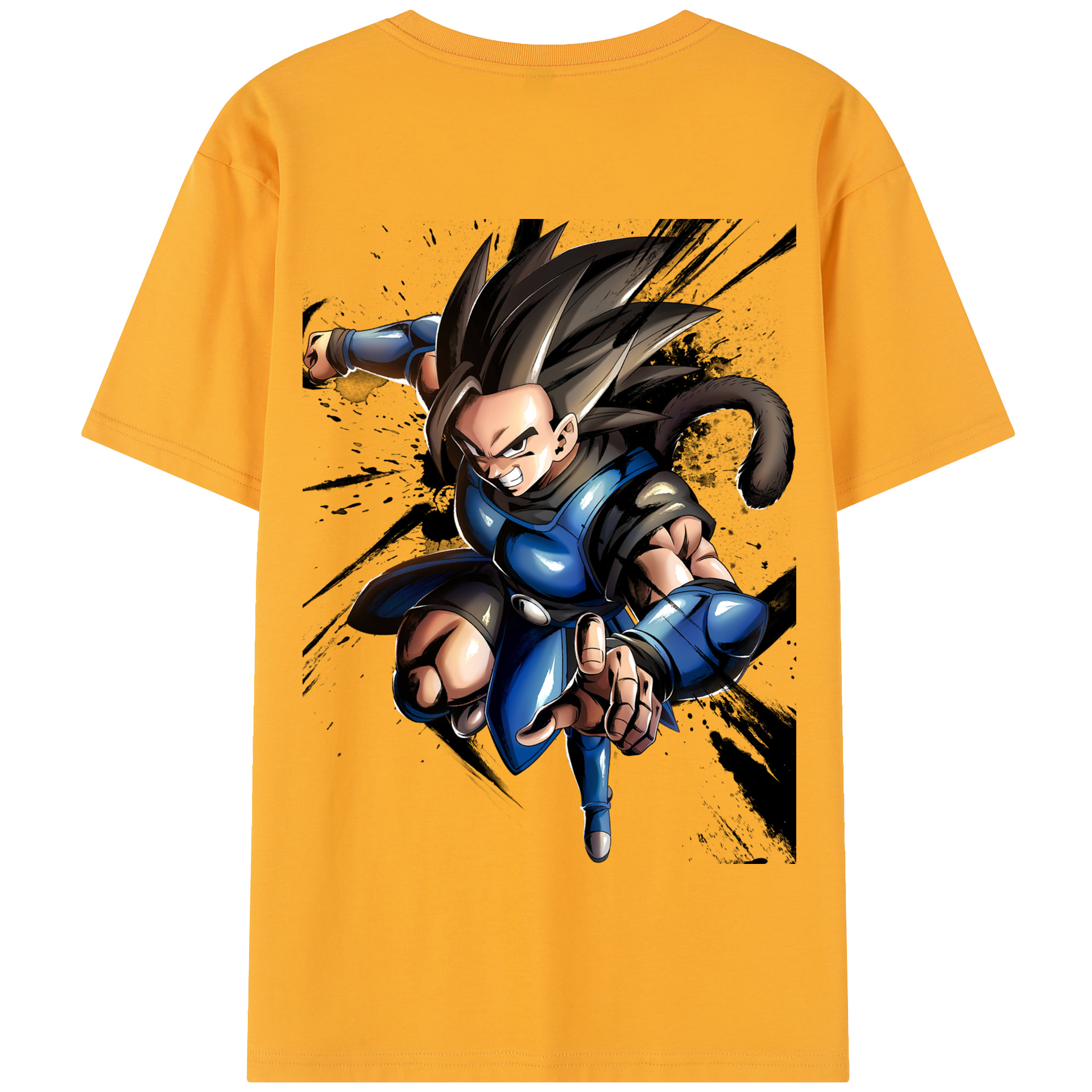 （画像用） ドラゴンボール ベジータ四世（Bejīta Yonsei）DRAGON BALL Vegeta IV 綿100％半袖Tシャツ（背面プリント）