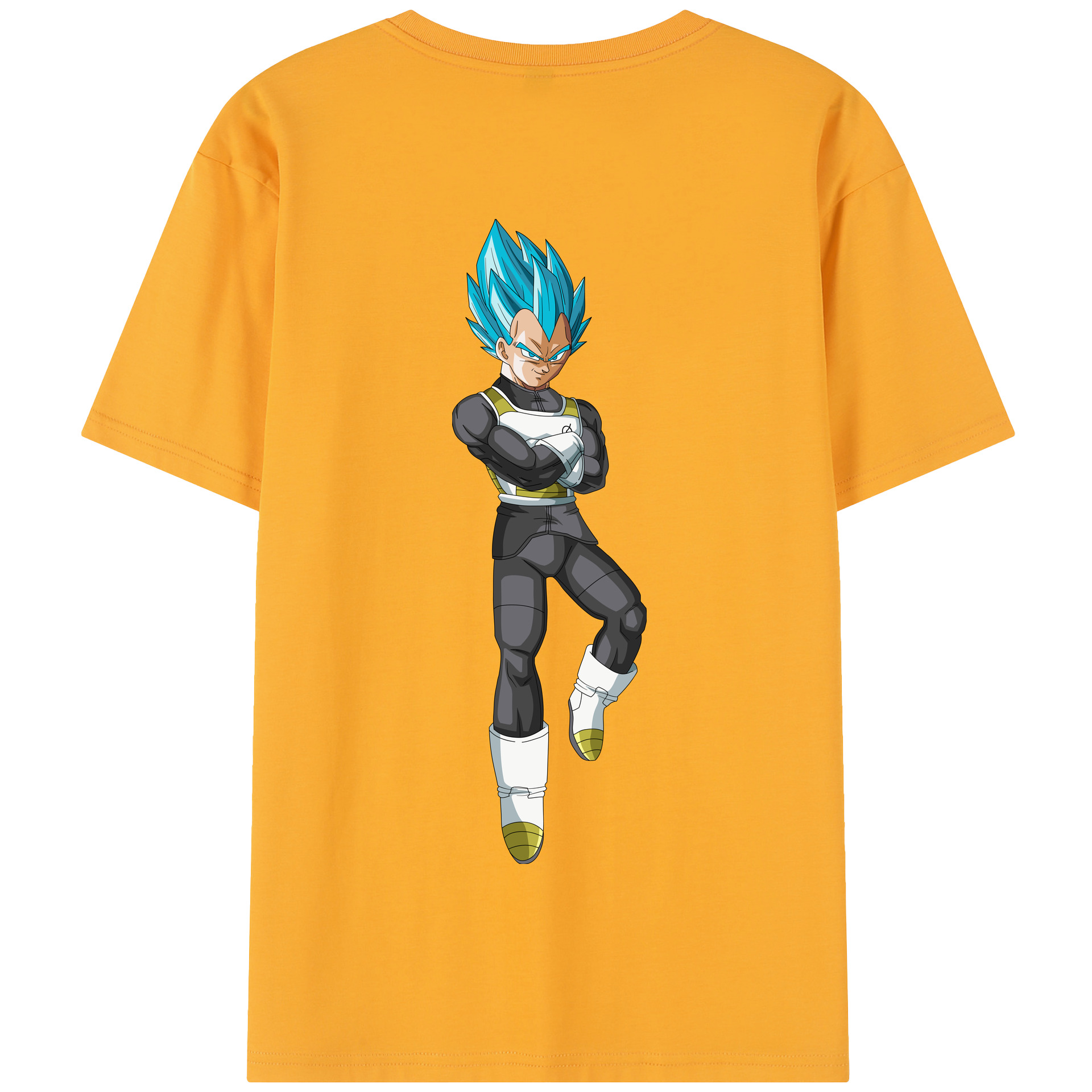 （画像用） ドラゴンボール ベジータ四世（Bejīta Yonsei）DRAGON BALL Vegeta IV 綿100％半袖Tシャツ（背面プリント）