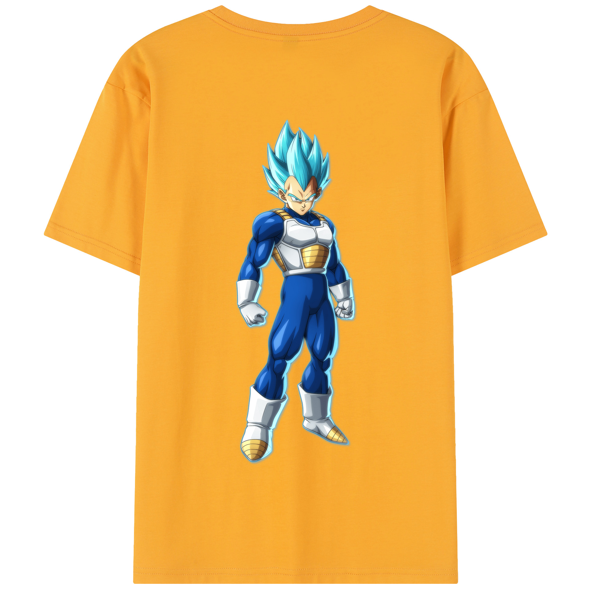 （画像用） ドラゴンボール ベジータ四世（Bejīta Yonsei）DRAGON BALL Vegeta IV 綿100％半袖Tシャツ（背面プリント）