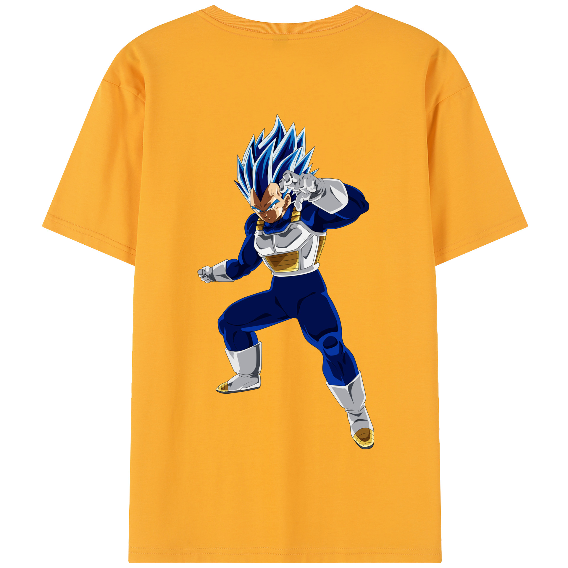 （画像用） ドラゴンボール ベジータ四世（Bejīta Yonsei）DRAGON BALL Vegeta IV 綿100％半袖Tシャツ（背面プリント）