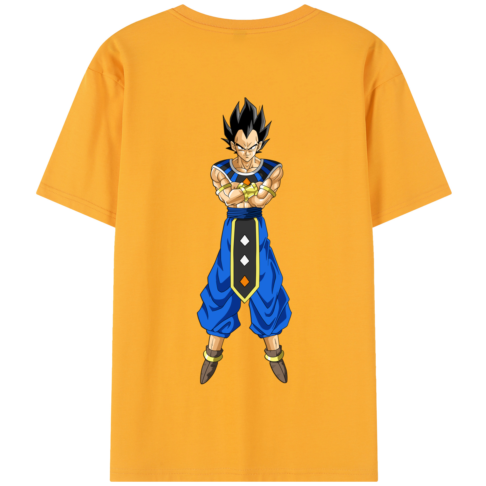（画像用） ドラゴンボール ベジータ四世（Bejīta Yonsei）DRAGON BALL Vegeta IV 綿100％半袖Tシャツ（背面プリント）