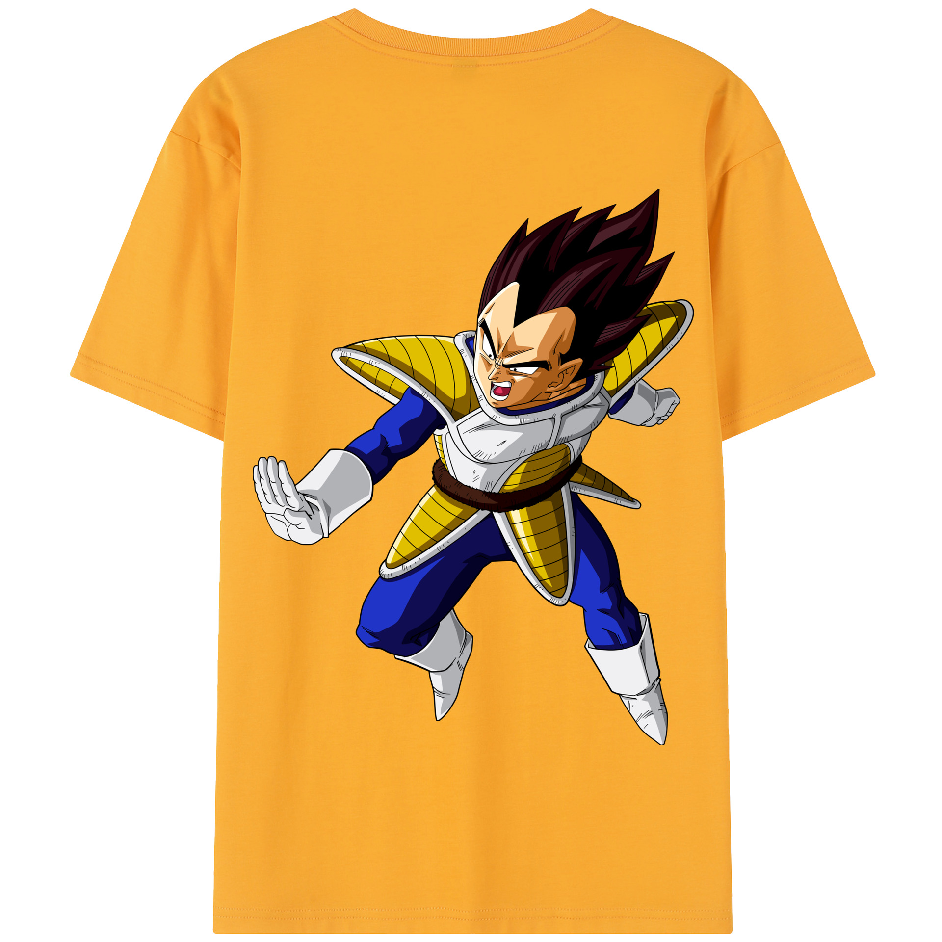 （画像用） ドラゴンボール ベジータ四世（Bejīta Yonsei）DRAGON BALL Vegeta IV 綿100％半袖Tシャツ（背面プリント）
