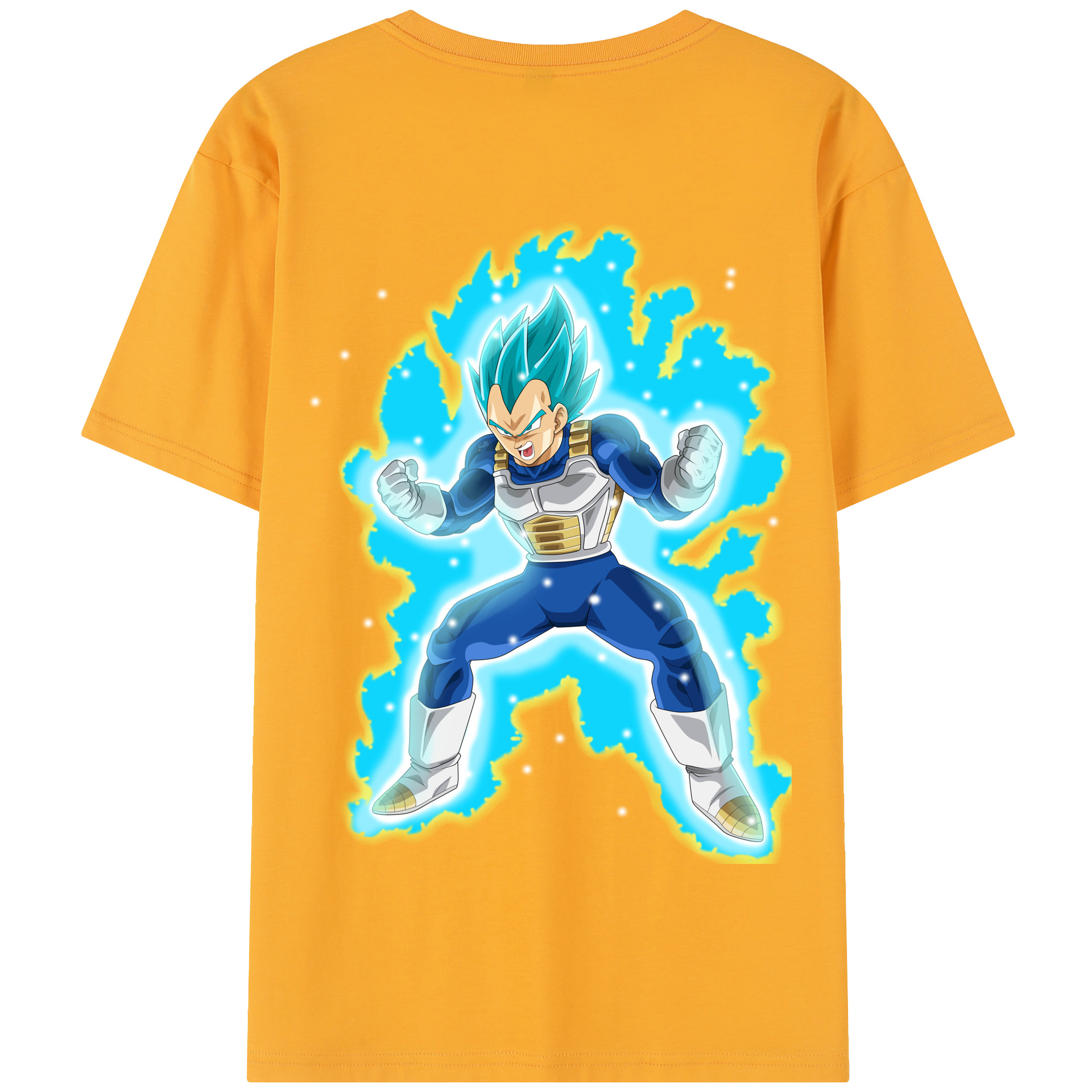 （画像用） ドラゴンボール ベジータ四世（Bejīta Yonsei）DRAGON BALL Vegeta IV 綿100％半袖Tシャツ（背面プリント）