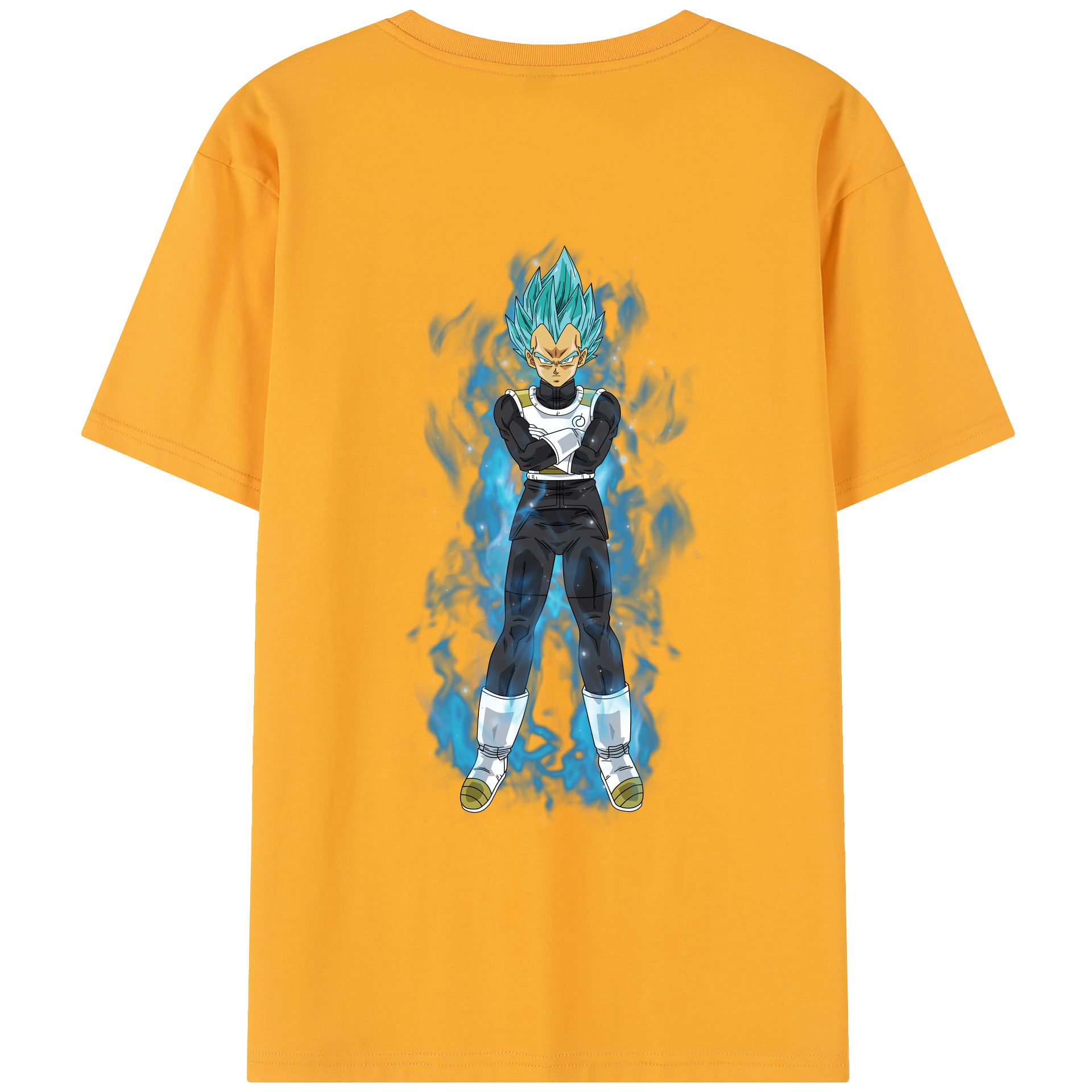 （画像用） ドラゴンボール ベジータ四世（Bejīta Yonsei）DRAGON BALL Vegeta IV 綿100％半袖Tシャツ（背面プリント）