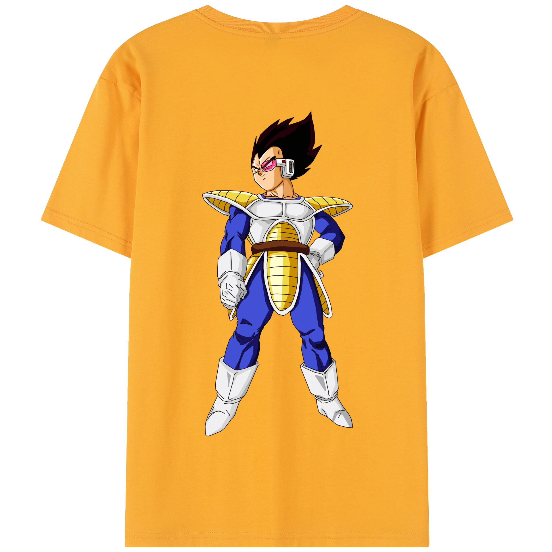（画像用） ドラゴンボール ベジータ四世（Bejīta Yonsei）DRAGON BALL Vegeta IV 綿100％半袖Tシャツ（背面プリント）