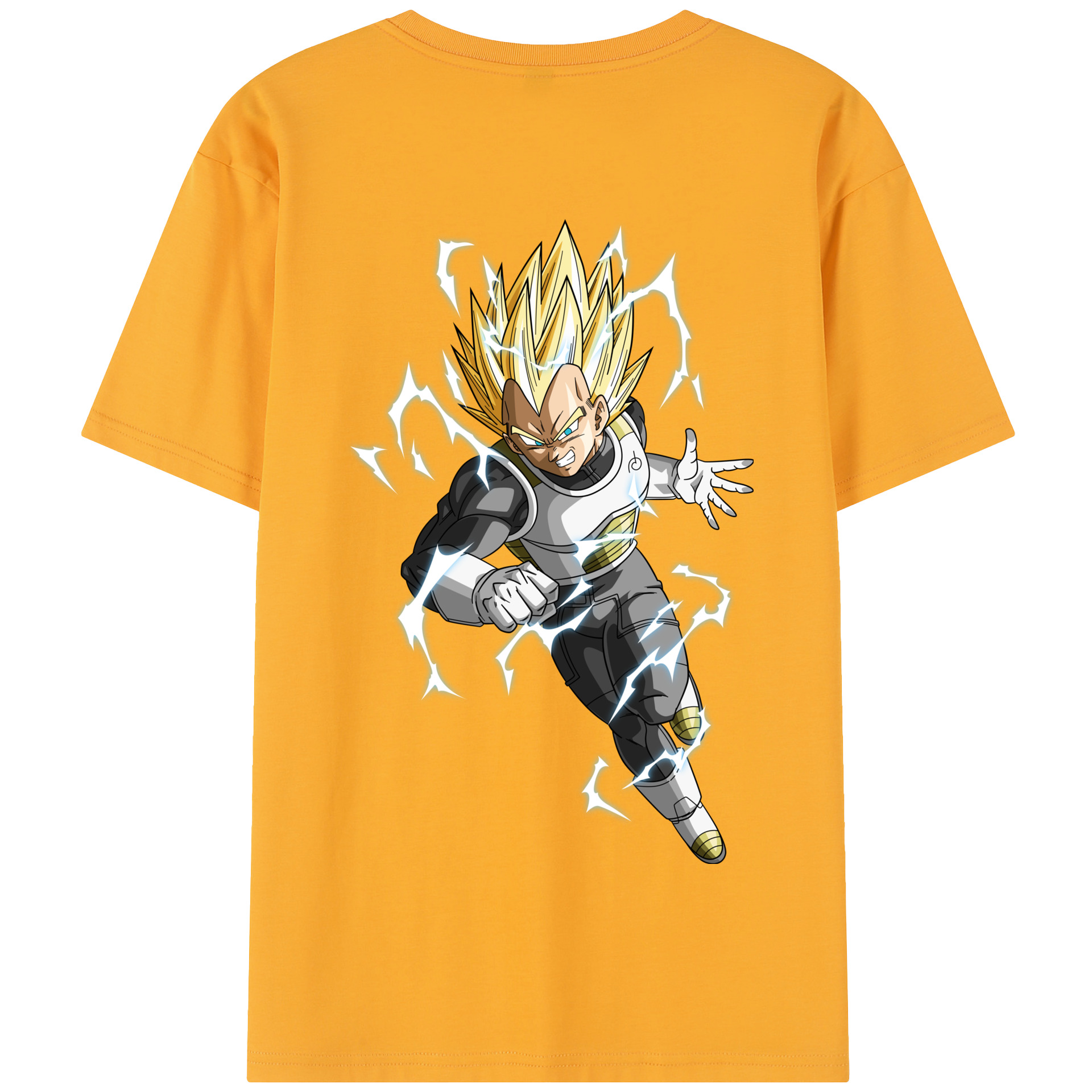 （画像用） ドラゴンボール ベジータ四世（Bejīta Yonsei）DRAGON BALL Vegeta IV 綿100％半袖Tシャツ（背面プリント）