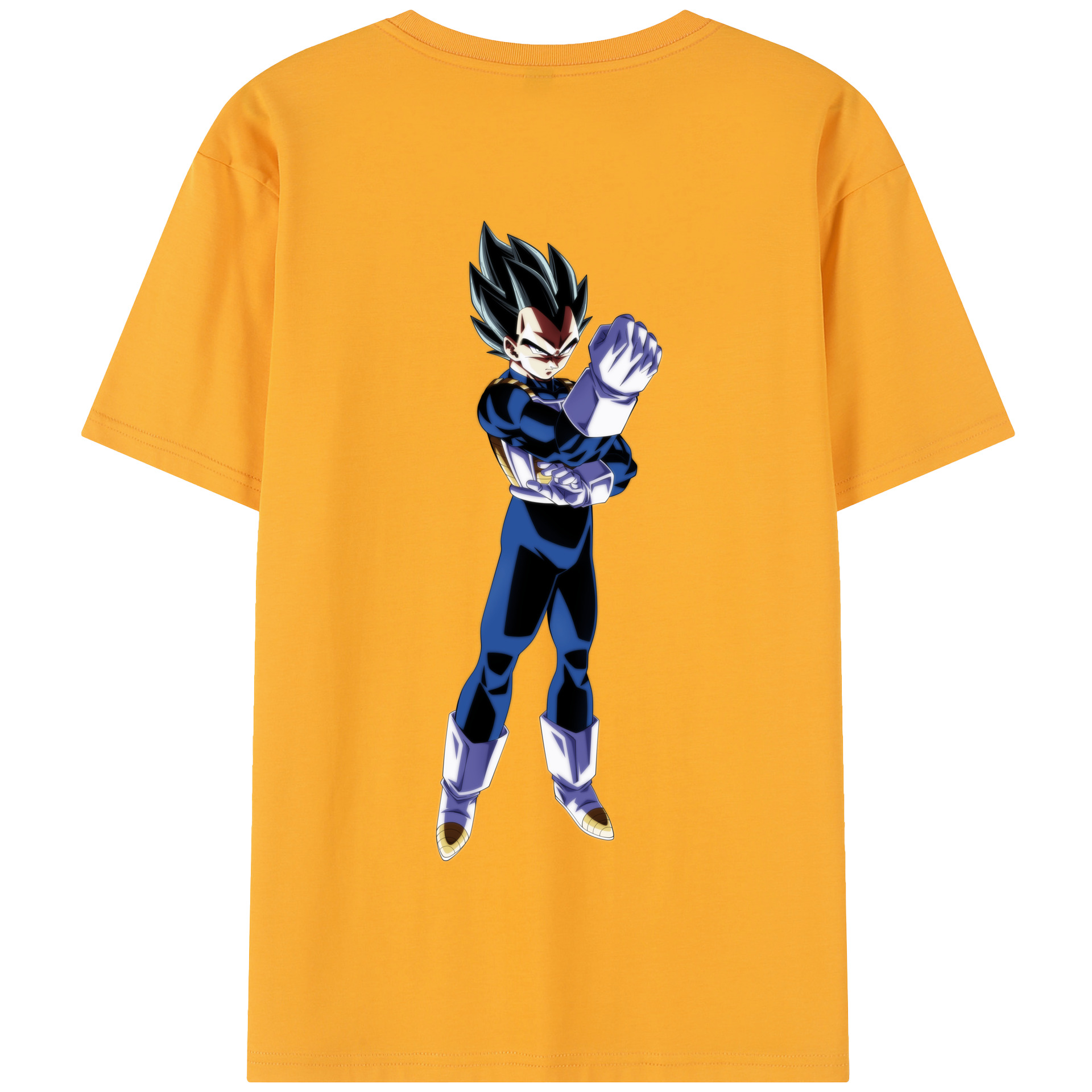 （画像用） ドラゴンボール ベジータ四世（Bejīta Yonsei）DRAGON BALL Vegeta IV 綿100％半袖Tシャツ（背面プリント）