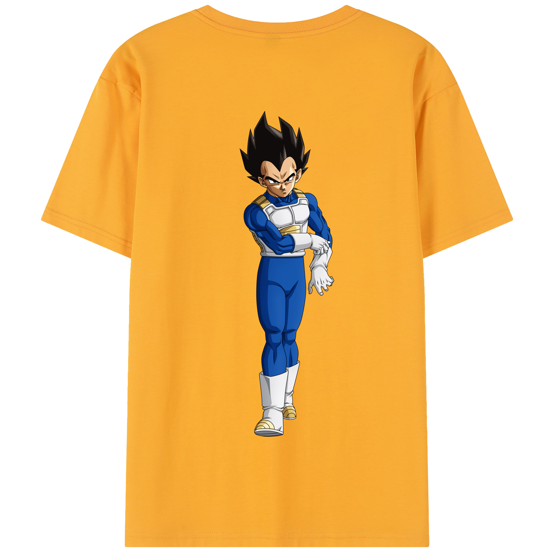 （画像用） ドラゴンボール ベジータ四世（Bejīta Yonsei）DRAGON BALL Vegeta IV 綿100％半袖Tシャツ（背面プリント）