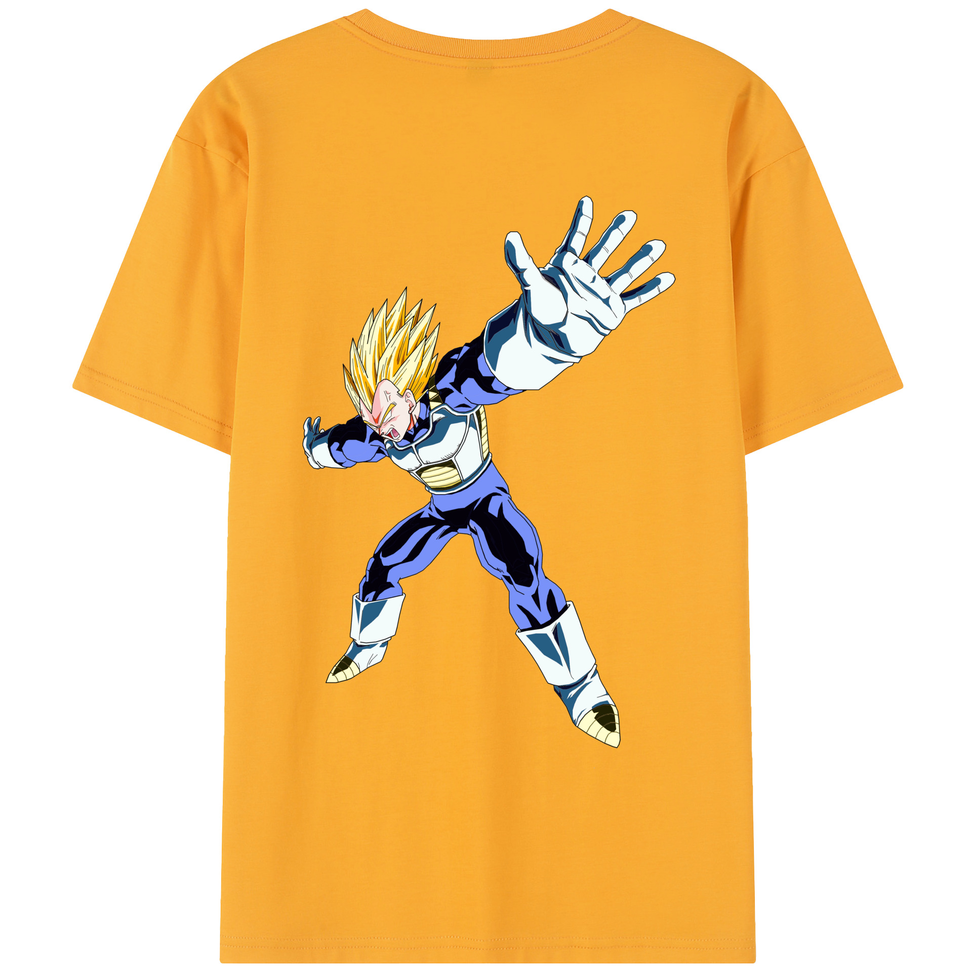 （画像用） ドラゴンボール ベジータ四世（Bejīta Yonsei）DRAGON BALL Vegeta IV 綿100％半袖Tシャツ（背面プリント）