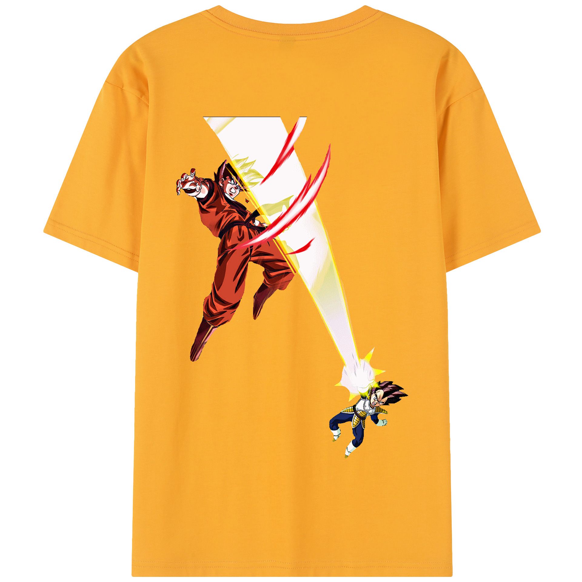 （画像用） ドラゴンボール ベジータ四世（Bejīta Yonsei）DRAGON BALL Vegeta IV 綿100％半袖Tシャツ（背面プリント）