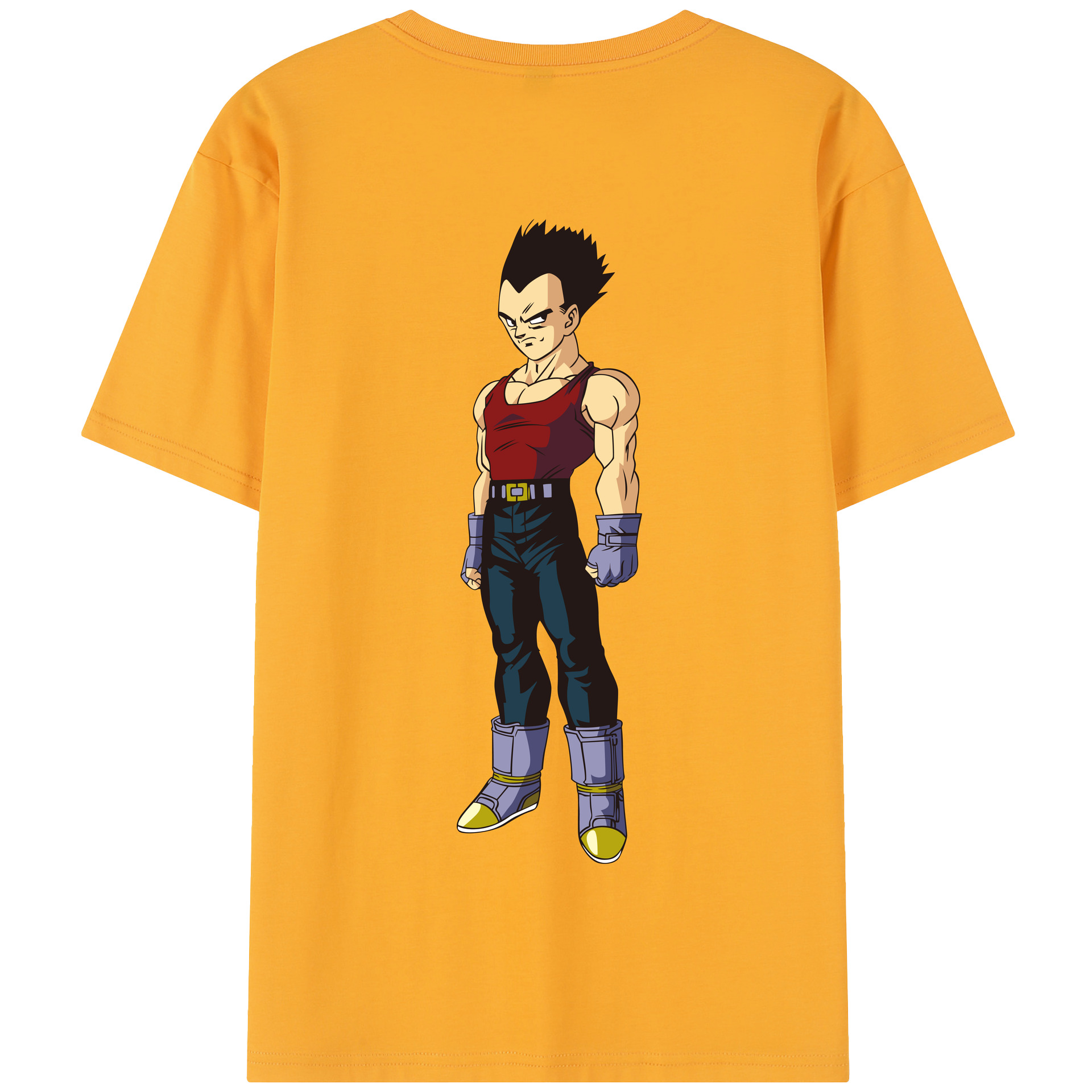 （画像用） ドラゴンボール ベジータ四世（Bejīta Yonsei）DRAGON BALL Vegeta IV 綿100％半袖Tシャツ（背面プリント）