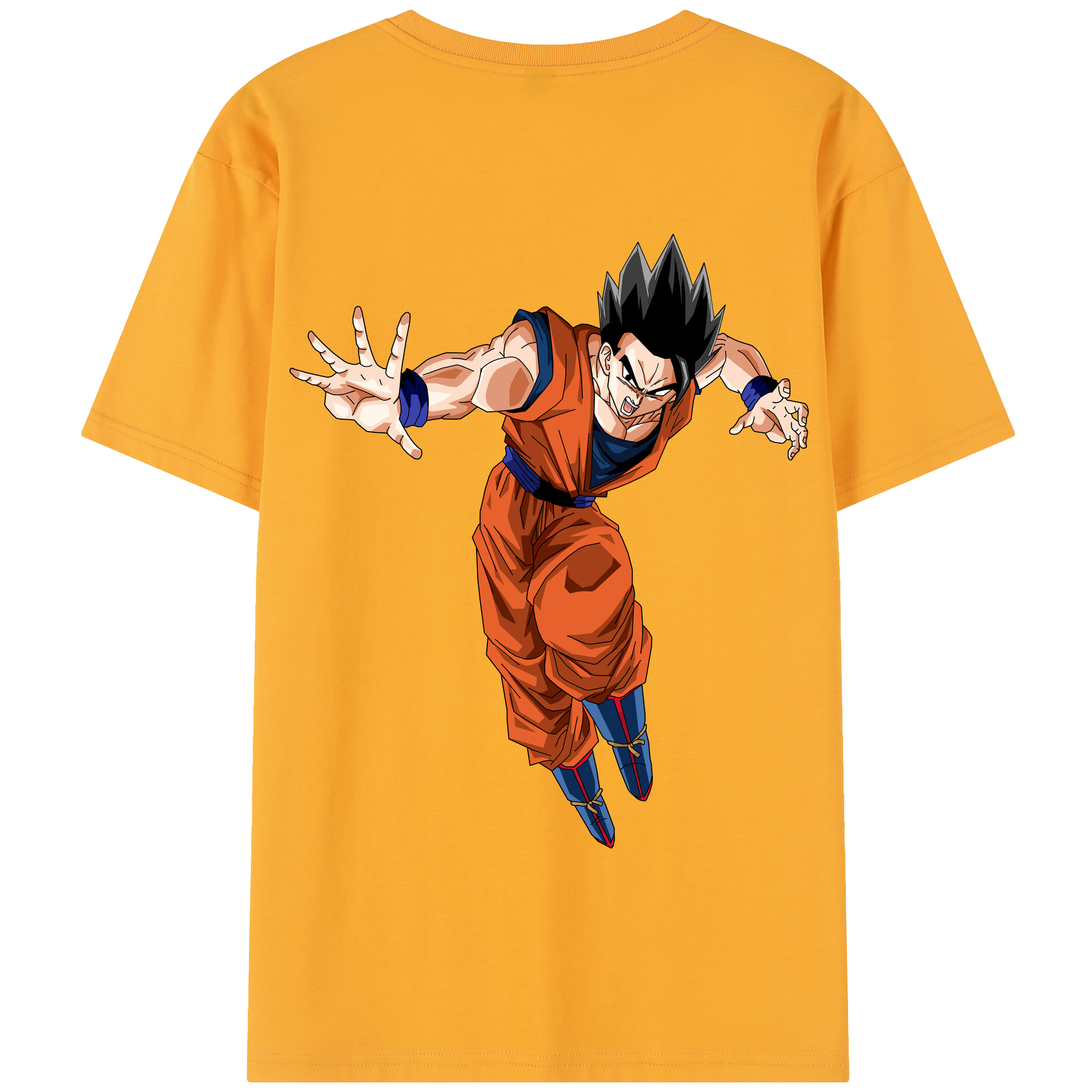 （画像用） ドラゴンボール 孫 悟飯（そんごはん）DRAGON BALL Son Gohan 綿100％半袖Tシャツ（背面プリント）