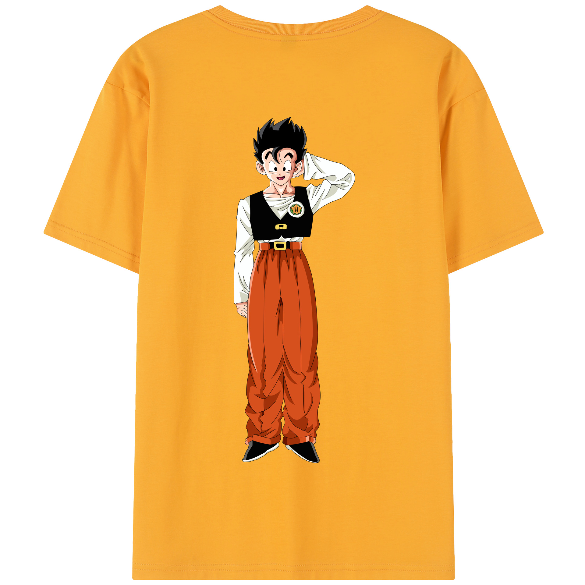 （画像用） ドラゴンボール 孫 悟飯（そんごはん）DRAGON BALL Son Gohan 綿100％半袖Tシャツ（背面プリント）