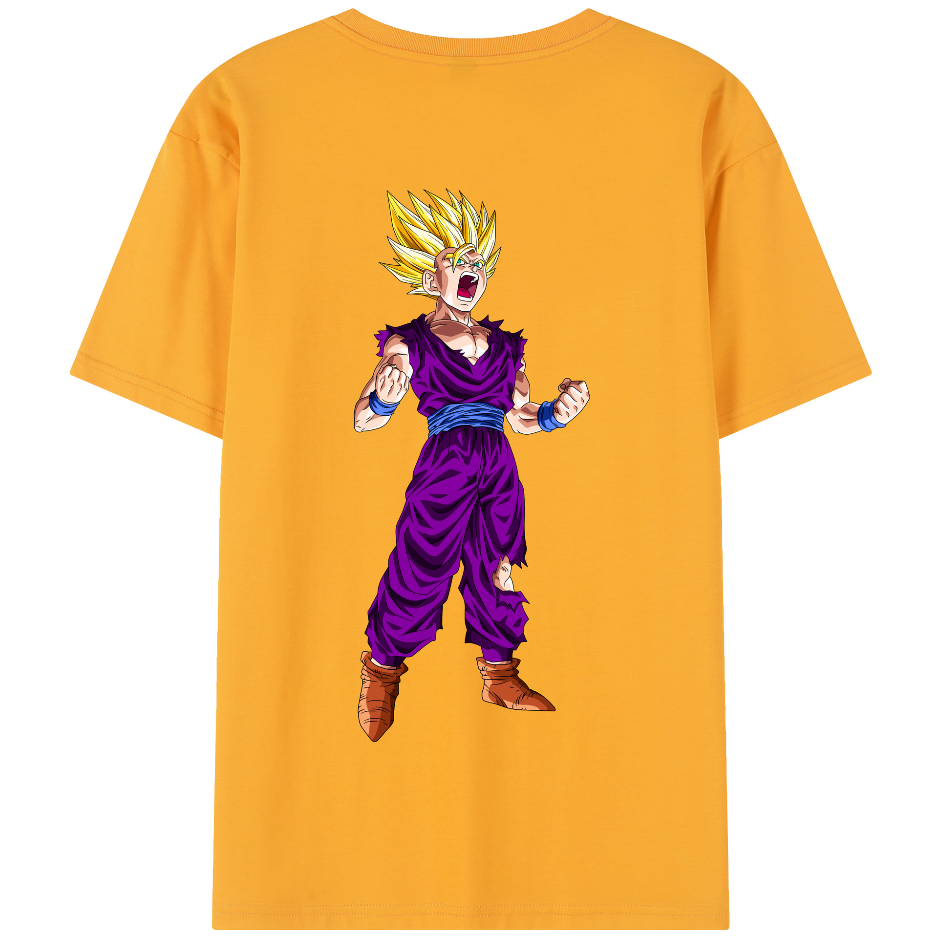 （画像用） ドラゴンボール 孫 悟飯（そんごはん）DRAGON BALL Son Gohan 綿100％半袖Tシャツ（背面プリント）