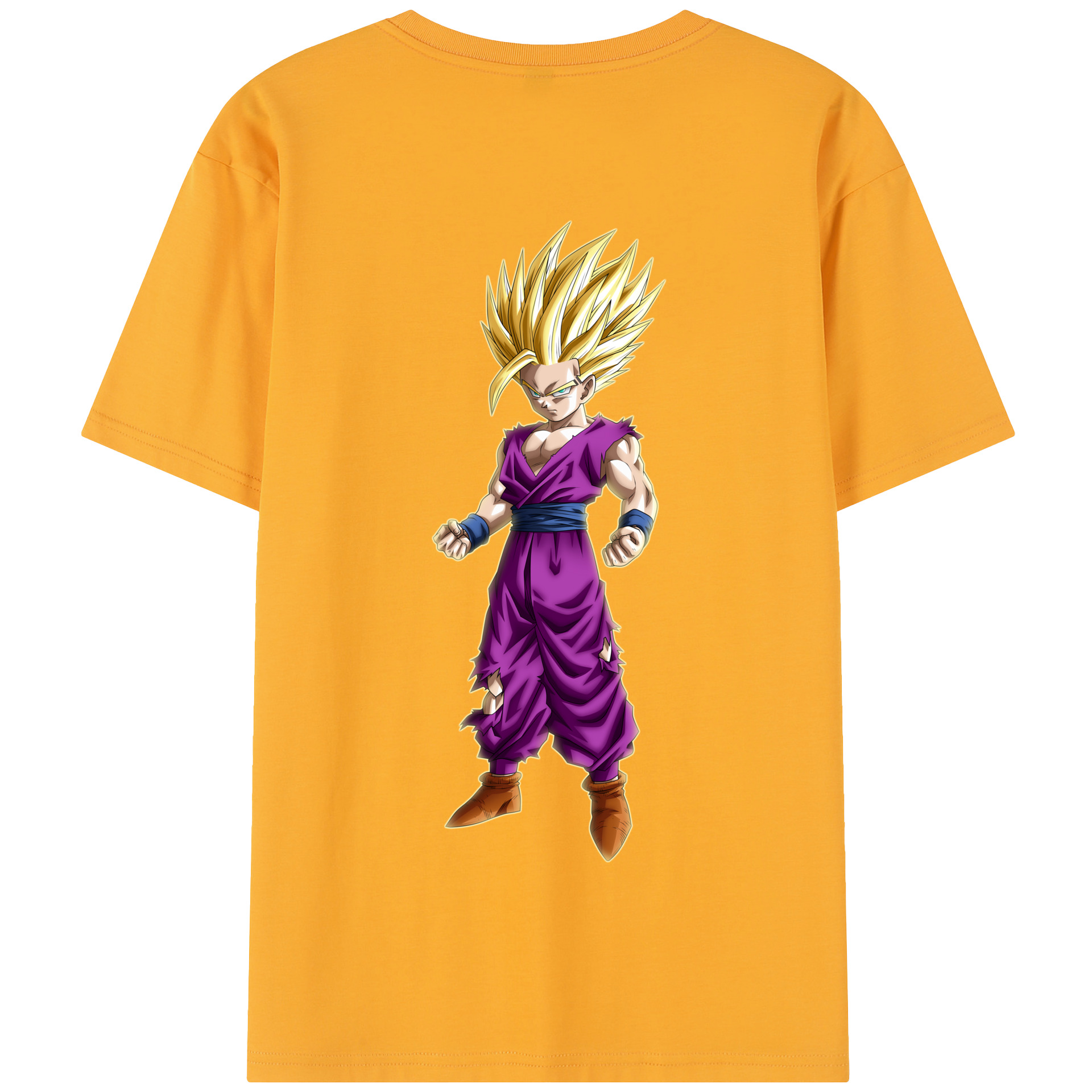 （画像用） ドラゴンボール 孫 悟飯（そんごはん）DRAGON BALL Son Gohan 綿100％半袖Tシャツ（背面プリント）