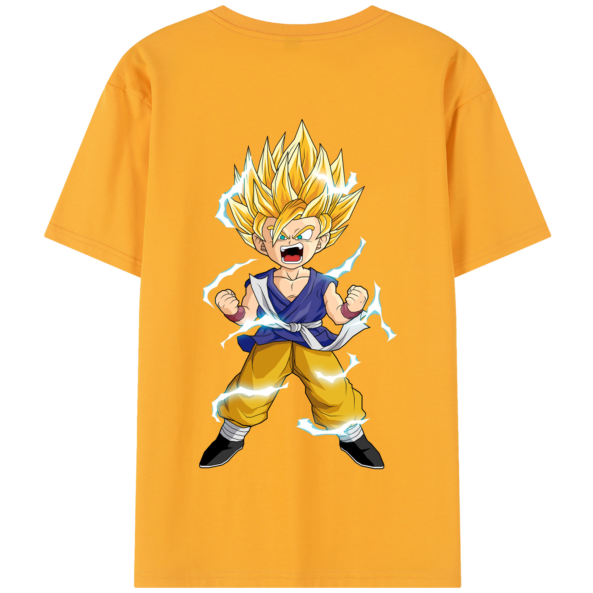（画像用） ドラゴンボール 孫 悟飯（そんごはん）DRAGON BALL Son Gohan 綿100％半袖Tシャツ（背面プリント）
