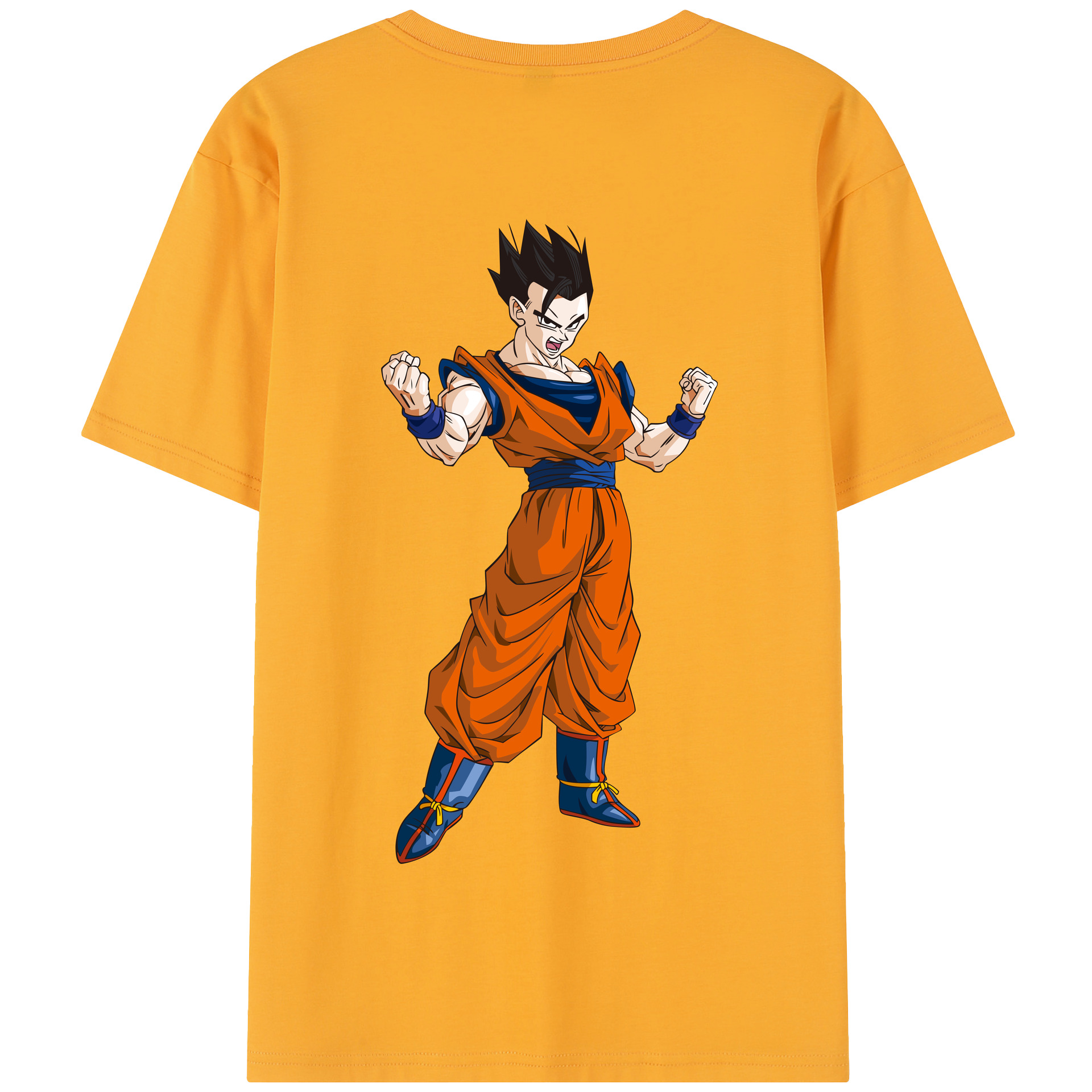 （画像用） ドラゴンボール 孫 悟飯（そんごはん）DRAGON BALL Son Gohan 綿100％半袖Tシャツ（背面プリント）