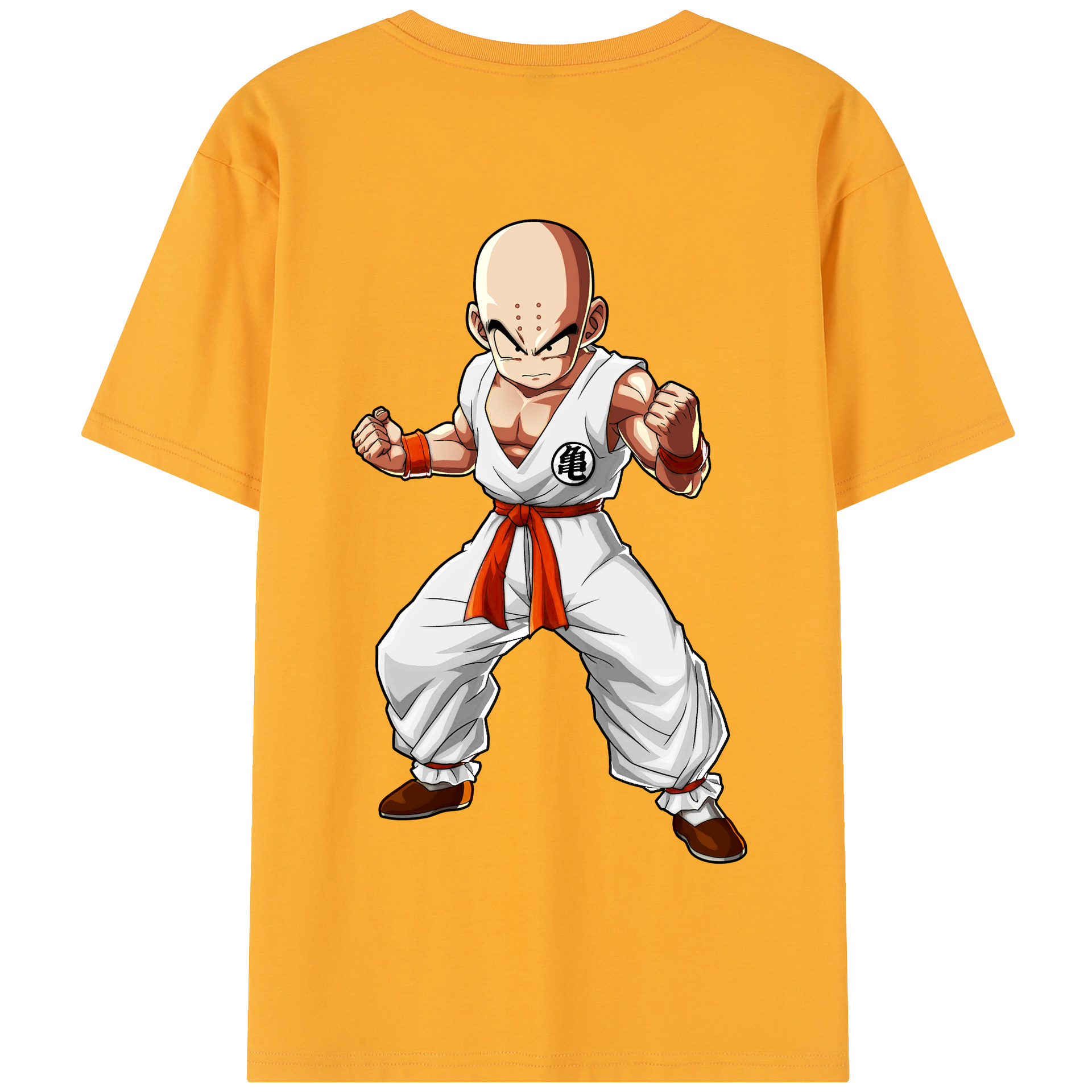 （画像用） ドラゴンボール クリリン DRAGON BALL krillin 綿100％半袖Tシャツ（背面プリント）