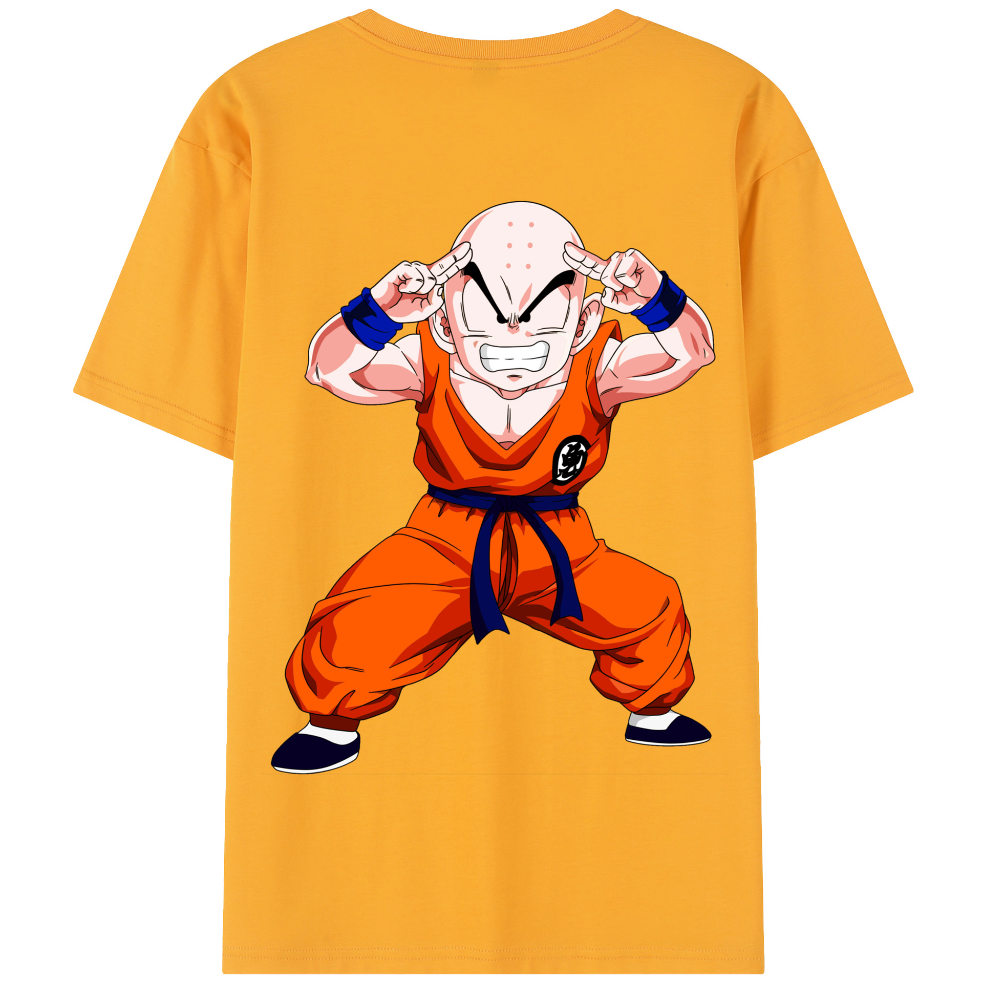（画像用） ドラゴンボール クリリン DRAGON BALL krillin 綿100％半袖Tシャツ（背面プリント）
