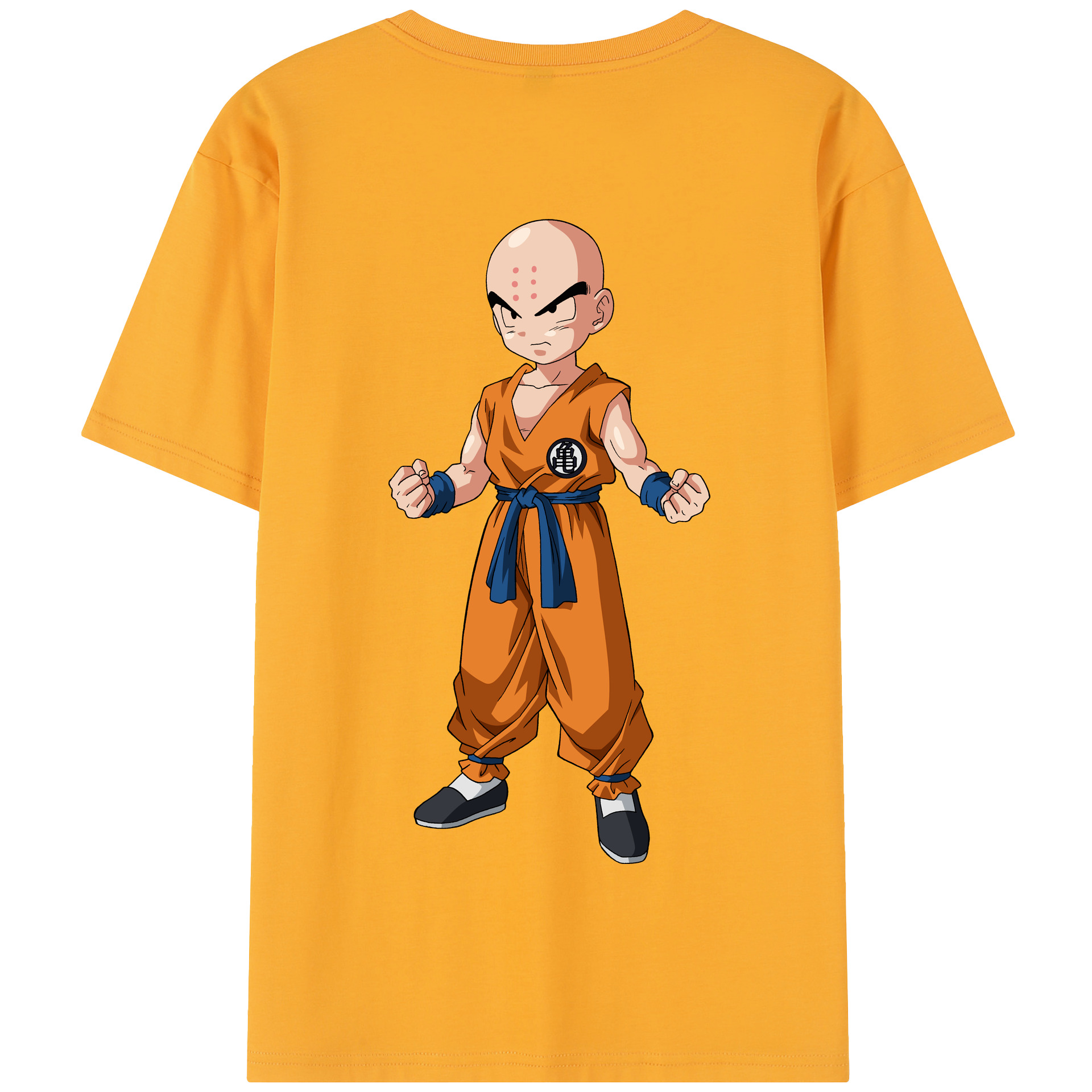 （画像用） ドラゴンボール クリリン DRAGON BALL krillin 綿100％半袖Tシャツ（背面プリント）