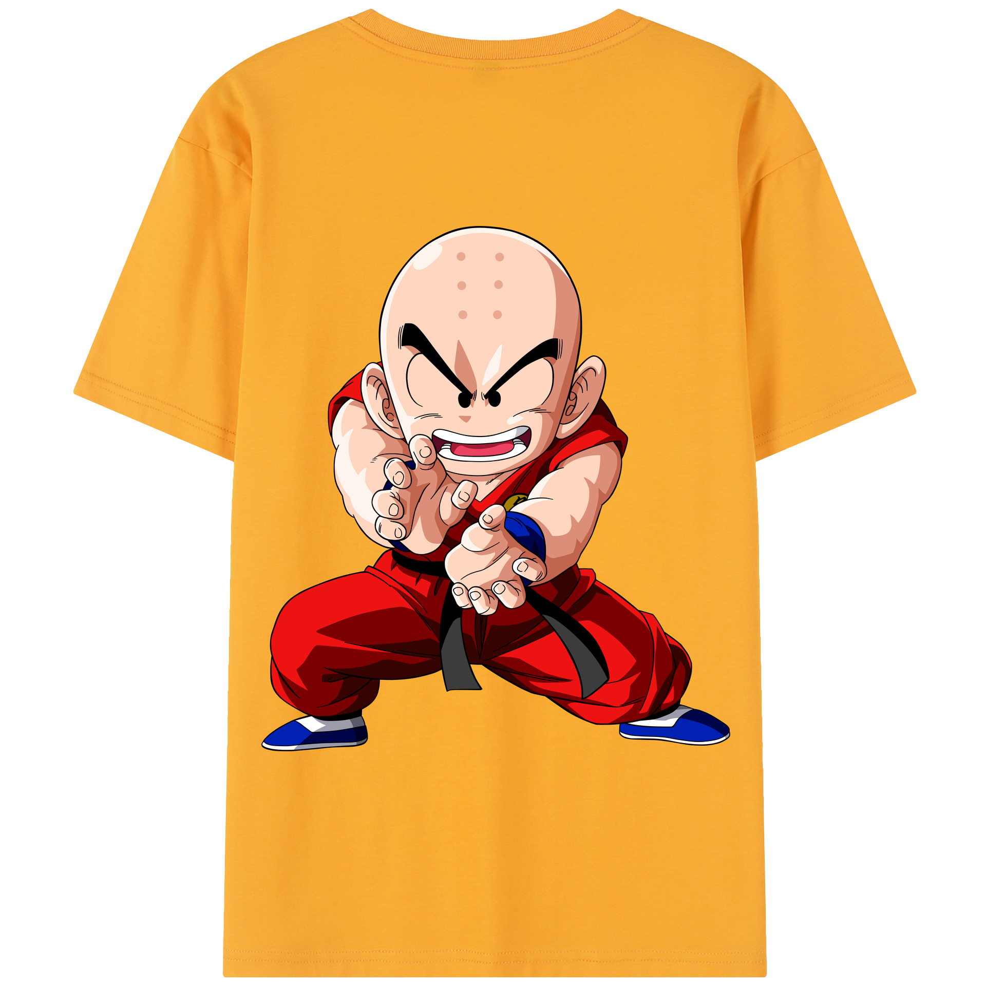 （画像用） ドラゴンボール クリリン DRAGON BALL krillin 綿100％半袖Tシャツ（背面プリント）