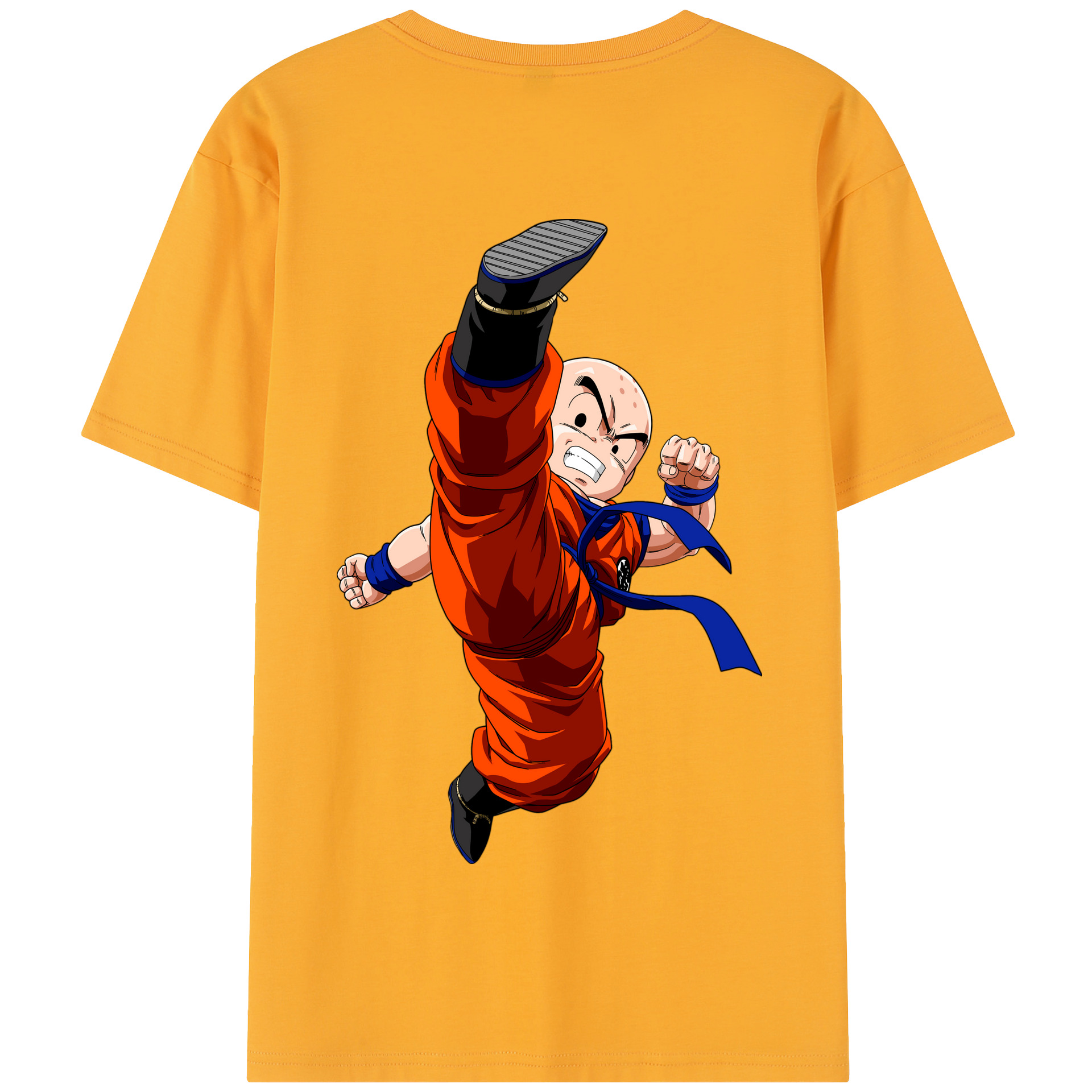 （画像用） ドラゴンボール クリリン DRAGON BALL krillin 綿100％半袖Tシャツ（背面プリント）