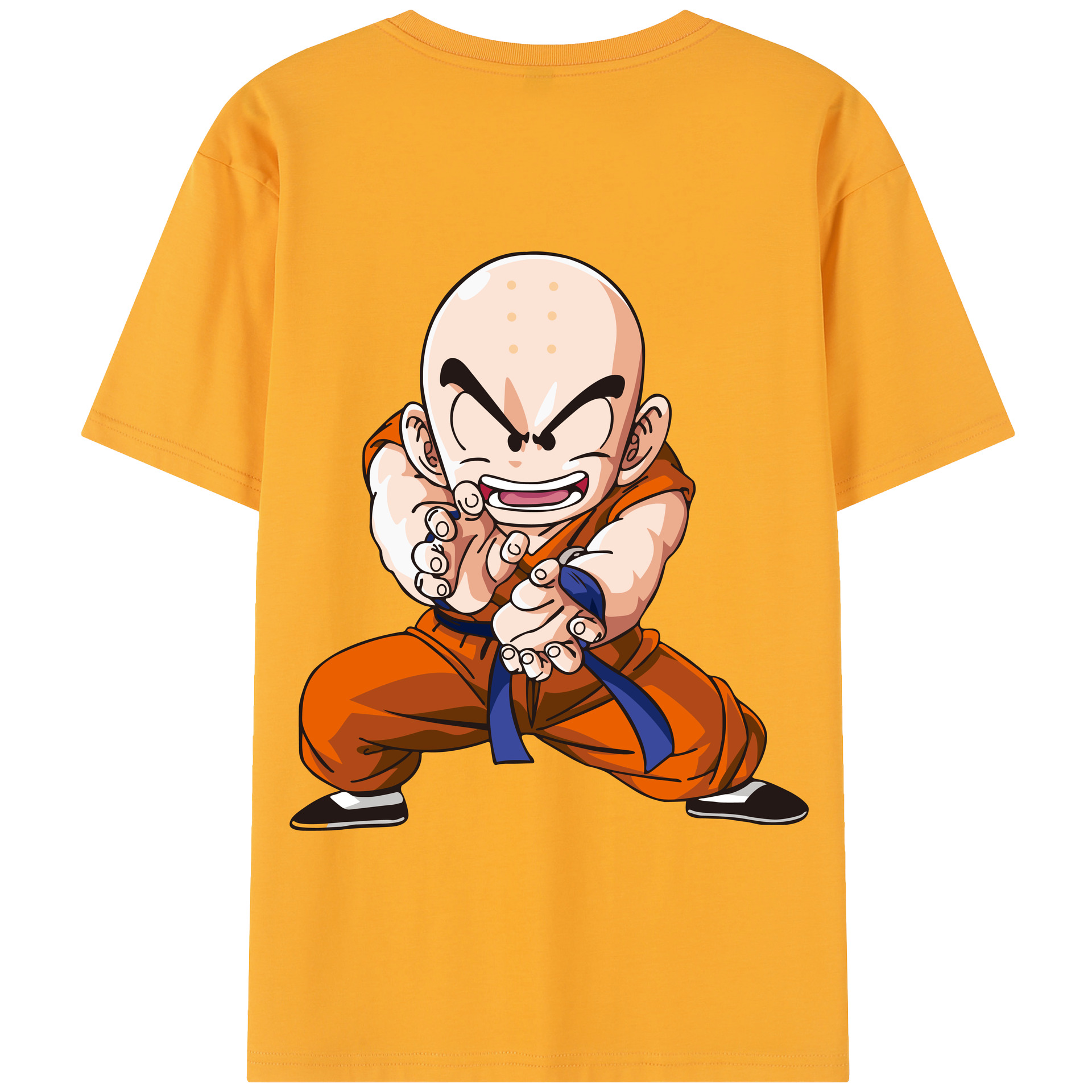 （画像用） ドラゴンボール クリリン DRAGON BALL krillin 綿100％半袖Tシャツ（背面プリント）