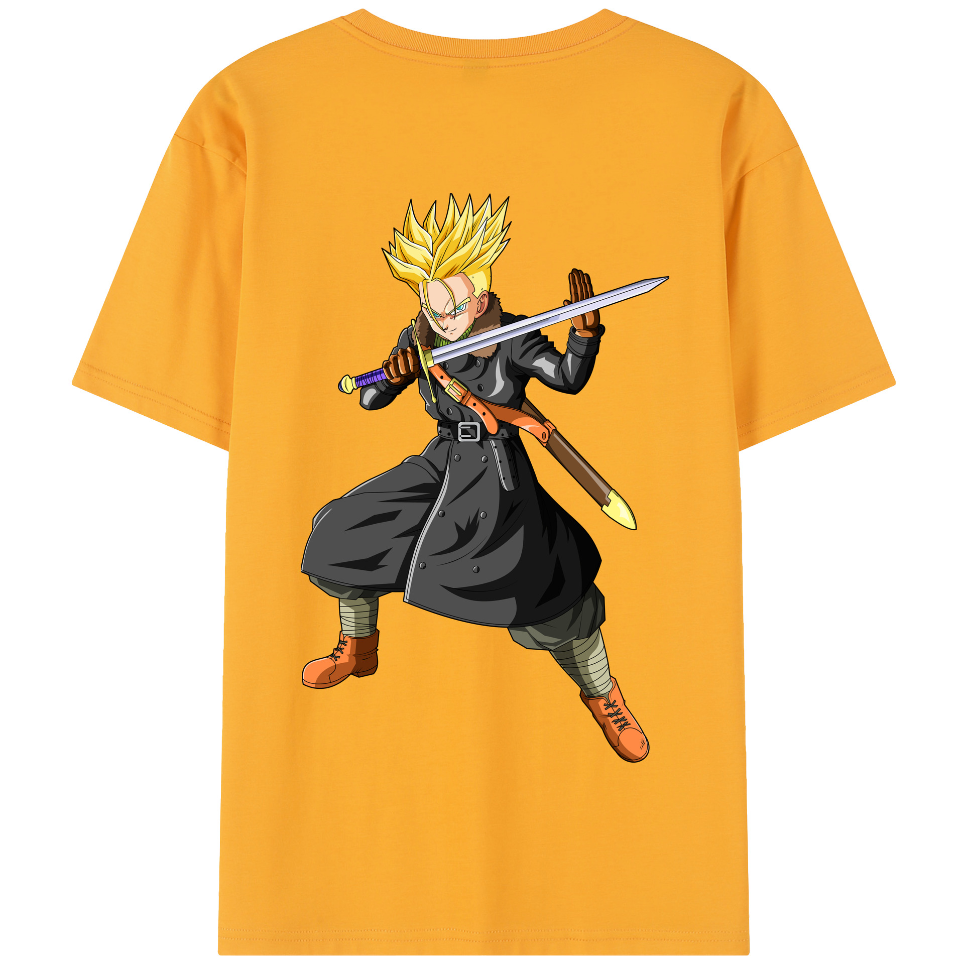 （画像用） ドラゴンボール トランクス（Torankusu）DRAGON BALL Trunks 綿100％半袖Tシャツ（背面プリント）