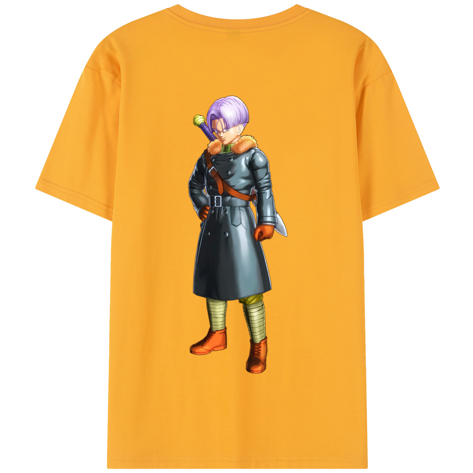 （画像用） ドラゴンボール トランクス（Torankusu）DRAGON BALL Trunks 綿100％半袖Tシャツ（背面プリント）