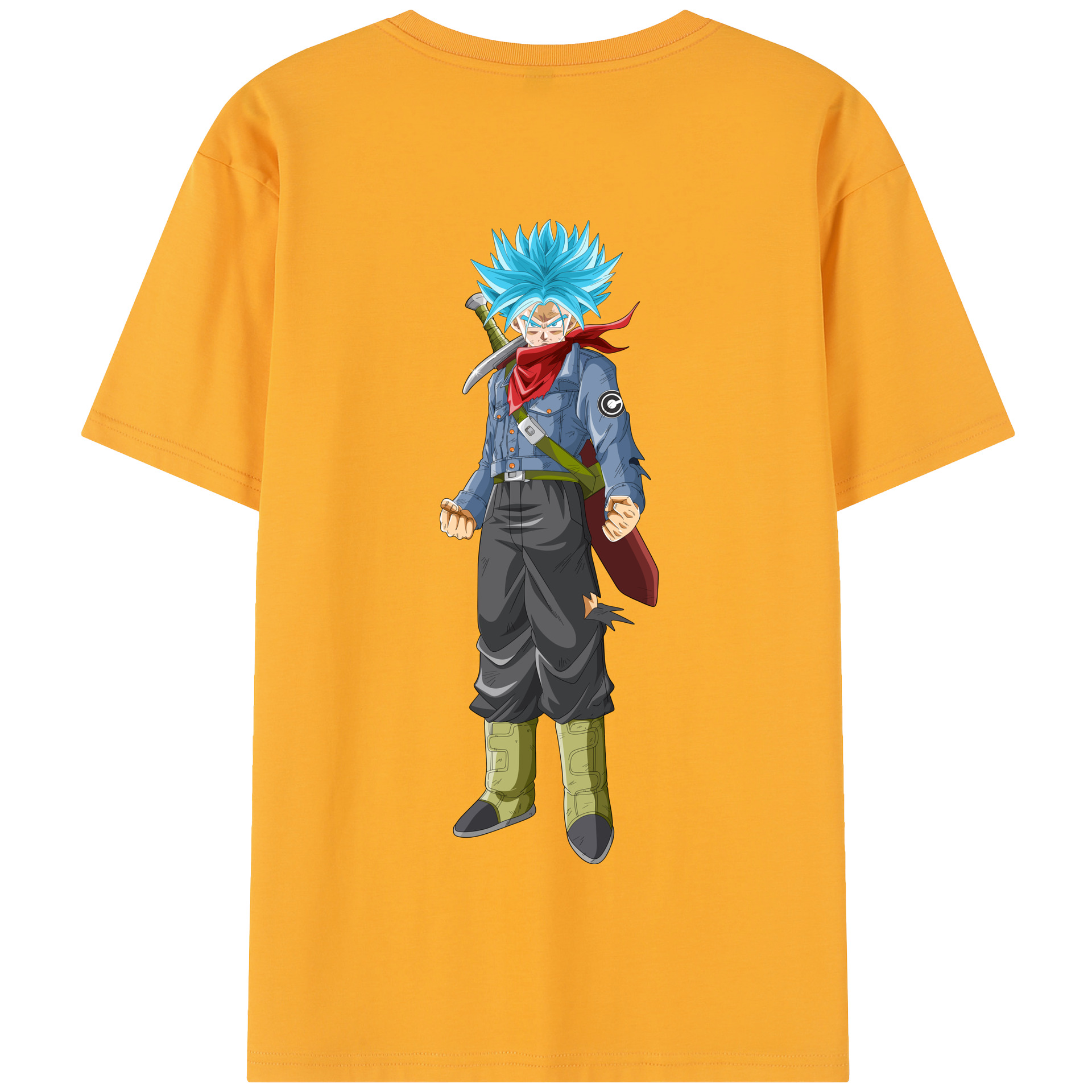 （画像用） ドラゴンボール トランクス（Torankusu）DRAGON BALL Trunks 綿100％半袖Tシャツ（背面プリント）