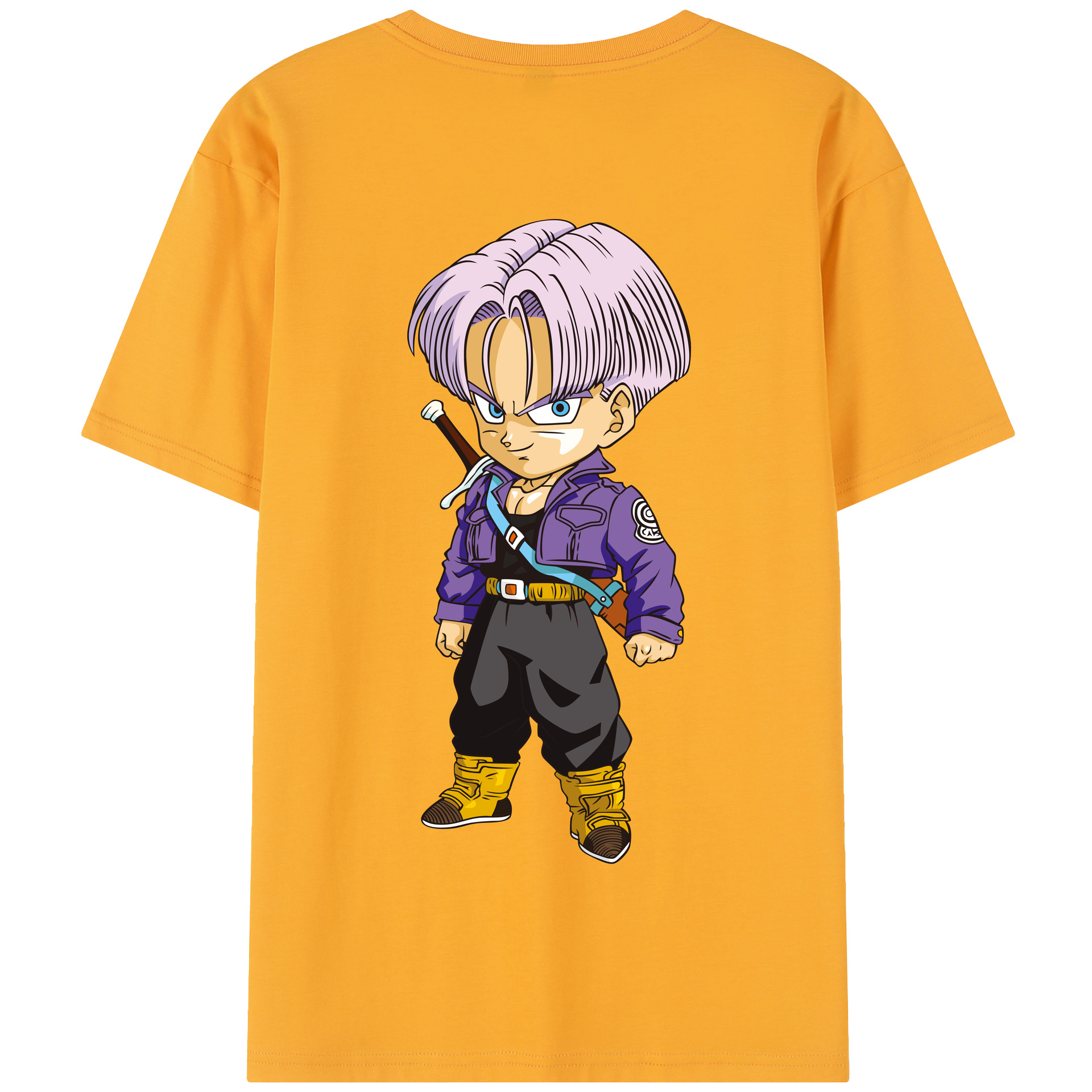 （画像用） ドラゴンボール トランクス（Torankusu）DRAGON BALL Trunks 綿100％半袖Tシャツ（背面プリント）