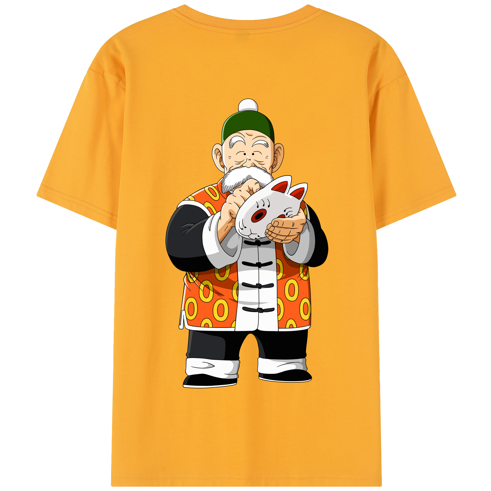 （画像用） ドラゴンボール 亀仙人（かめせんにん） DRAGON BALL Master Roshi Kame Sennin 綿100％半袖Tシャツ（背面プリント）