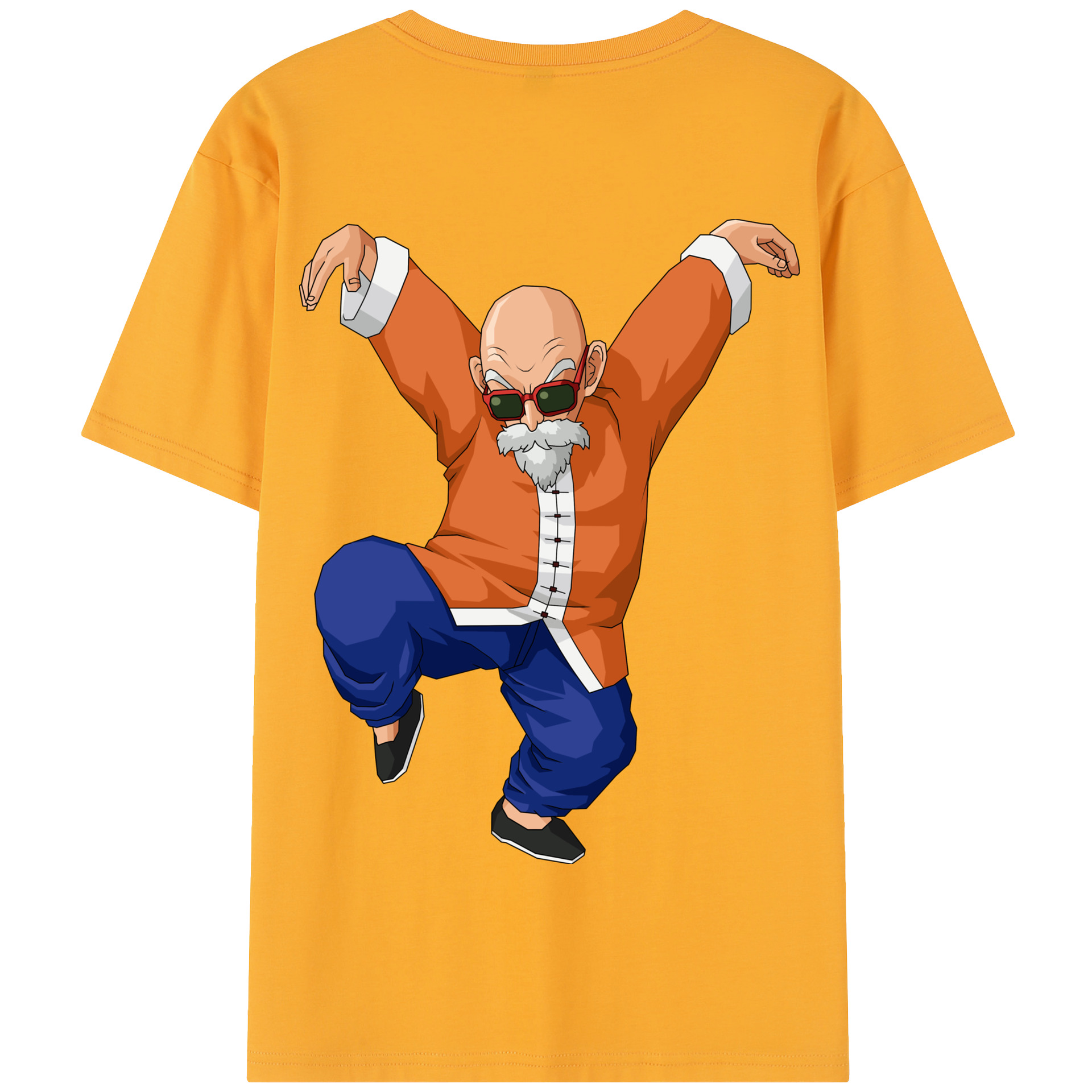 （画像用） ドラゴンボール 亀仙人（かめせんにん） DRAGON BALL Master Roshi Kame Sennin 綿100％半袖Tシャツ（背面プリント）
