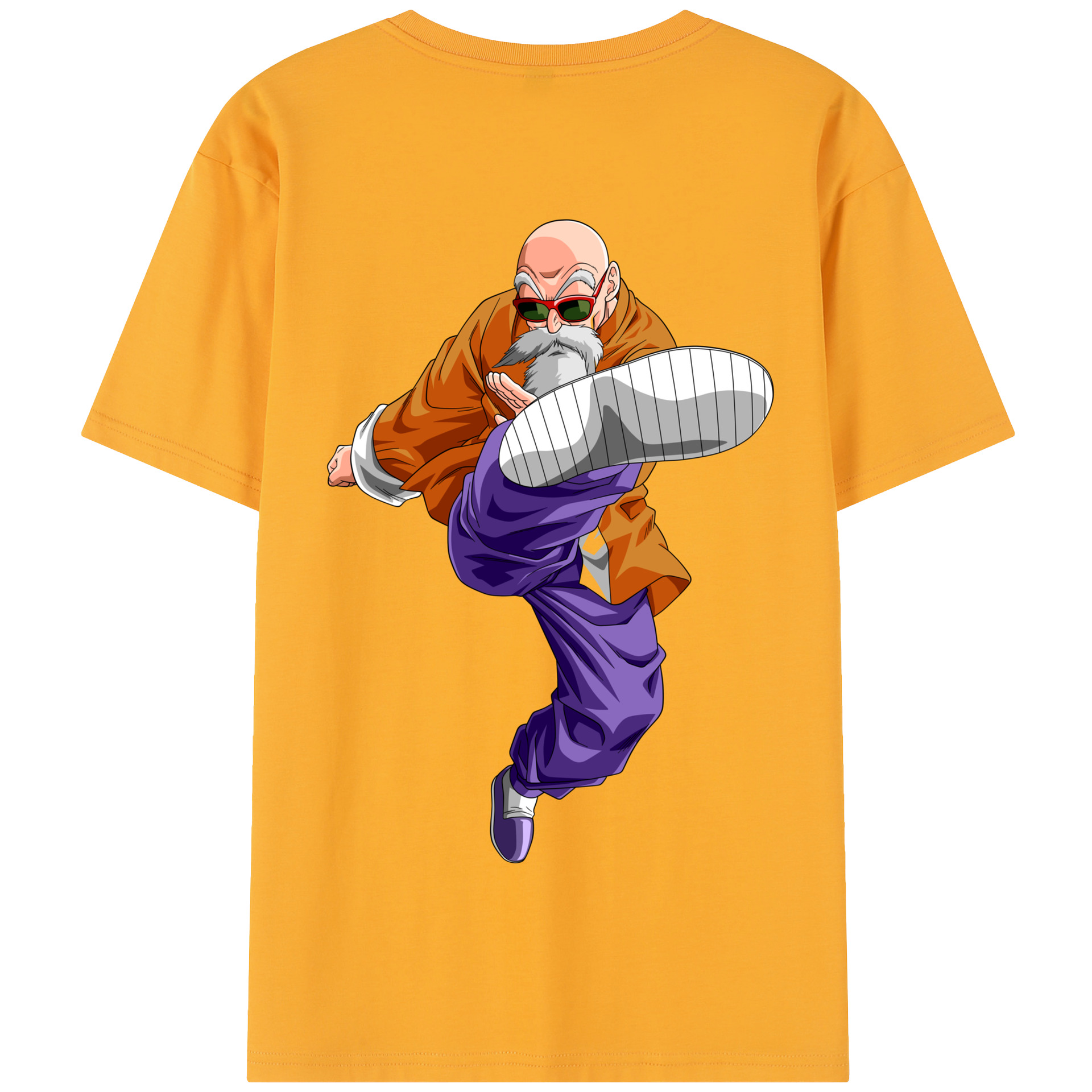 （画像用） ドラゴンボール 亀仙人（かめせんにん） DRAGON BALL Master Roshi Kame Sennin 綿100％半袖Tシャツ（背面プリント）