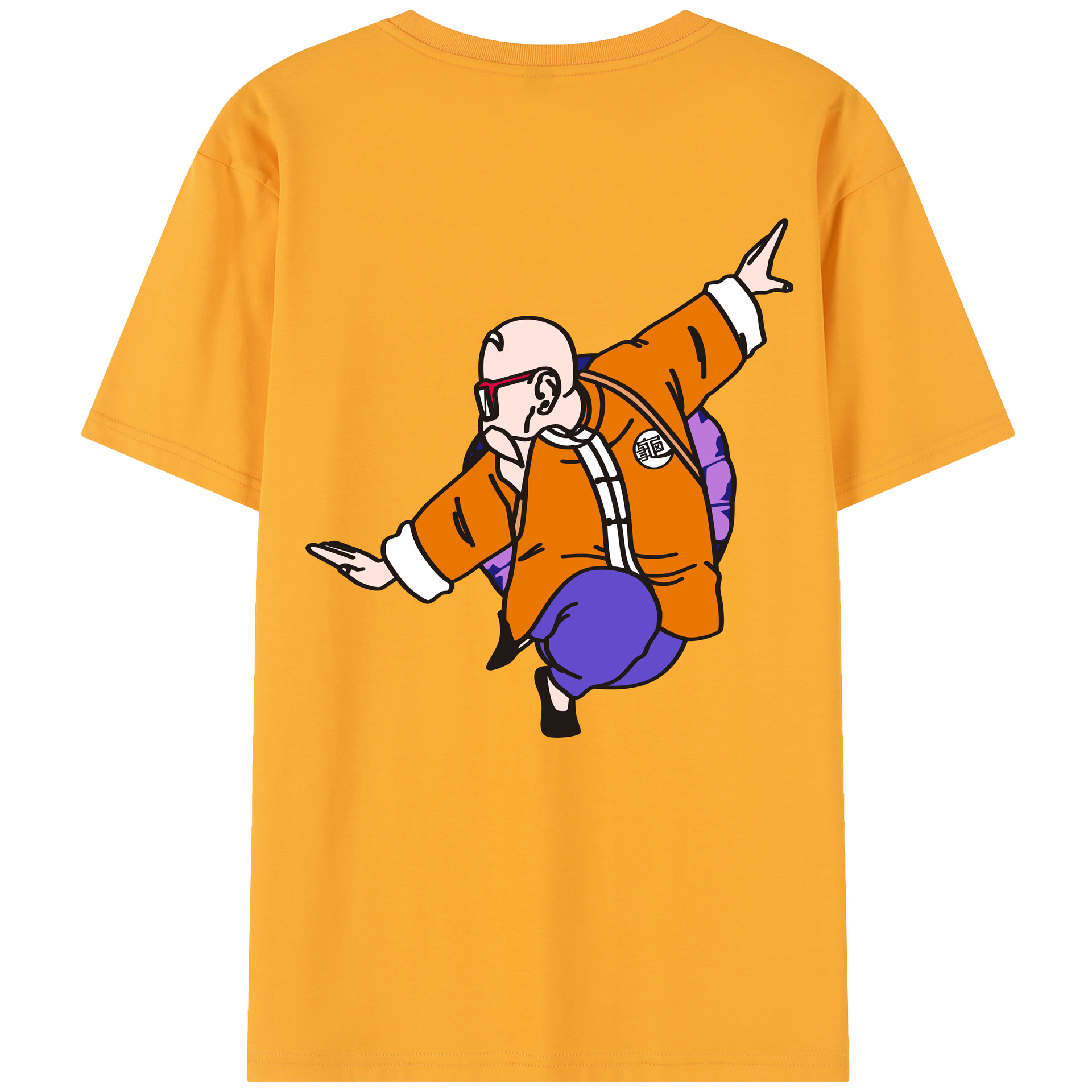 （画像用） ドラゴンボール 亀仙人（かめせんにん） DRAGON BALL Master Roshi Kame Sennin 綿100％半袖Tシャツ（背面プリント）
