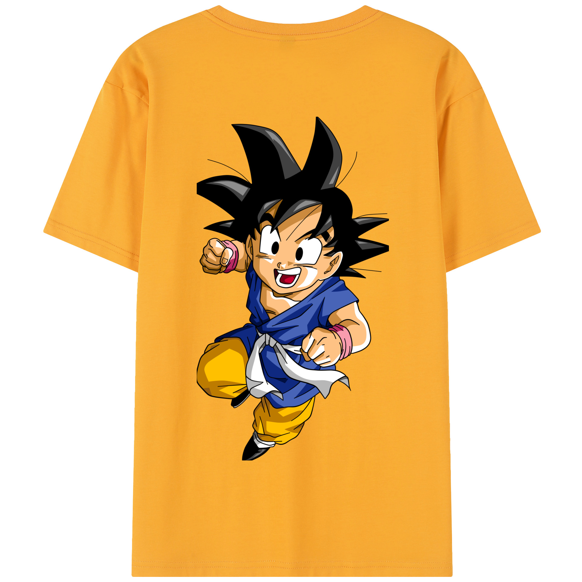（画像用） ドラゴンボール 孫悟天 そん ごてん DRAGON BALL Son Goten 綿100％半袖Tシャツ（背面プリント）