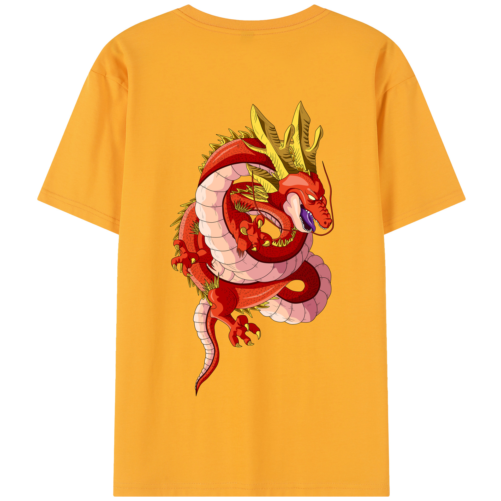（画像用） ドラゴンボール 神龍 シェンロン DRAGON BALL Shenron 綿100％半袖Tシャツ（背面プリント）